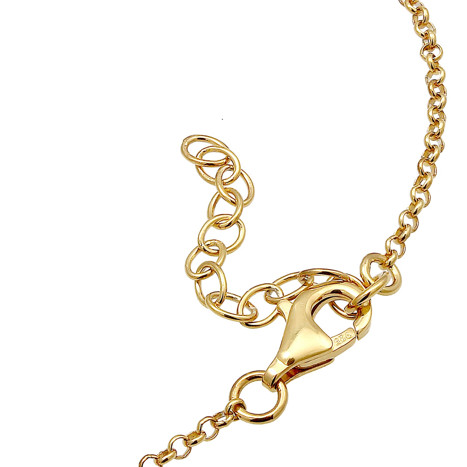 Gold - Elli | Armband | Labradorit ( Grau ) | 925 Sterling Silber vergoldet
