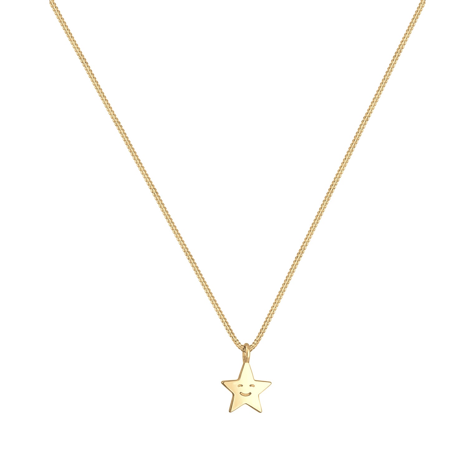 Gold - Elli | Halskette Astro Smiling | 925 Sterling Silber vergoldet