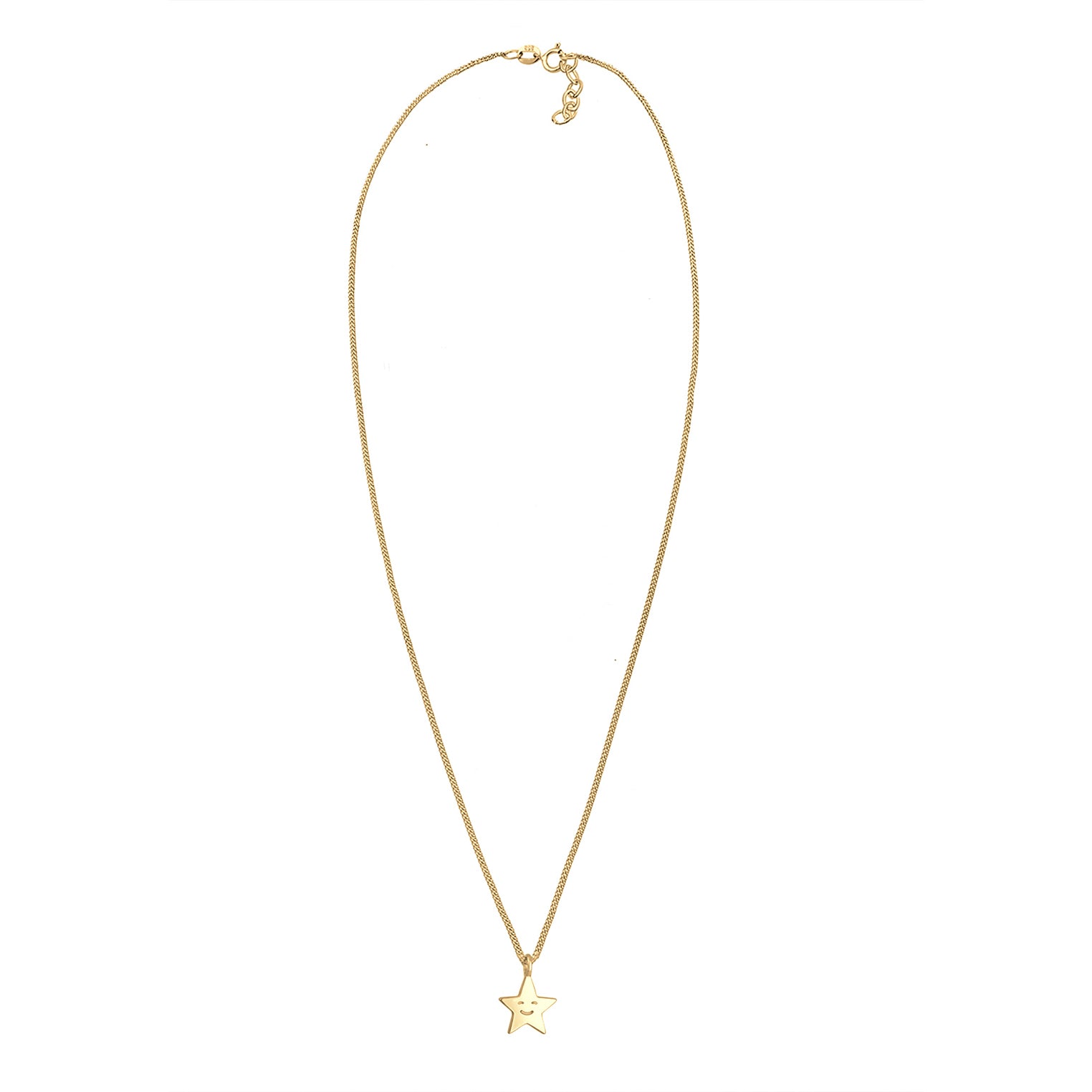 Gold - Elli | Halskette Astro Smiling | 925 Sterling Silber vergoldet