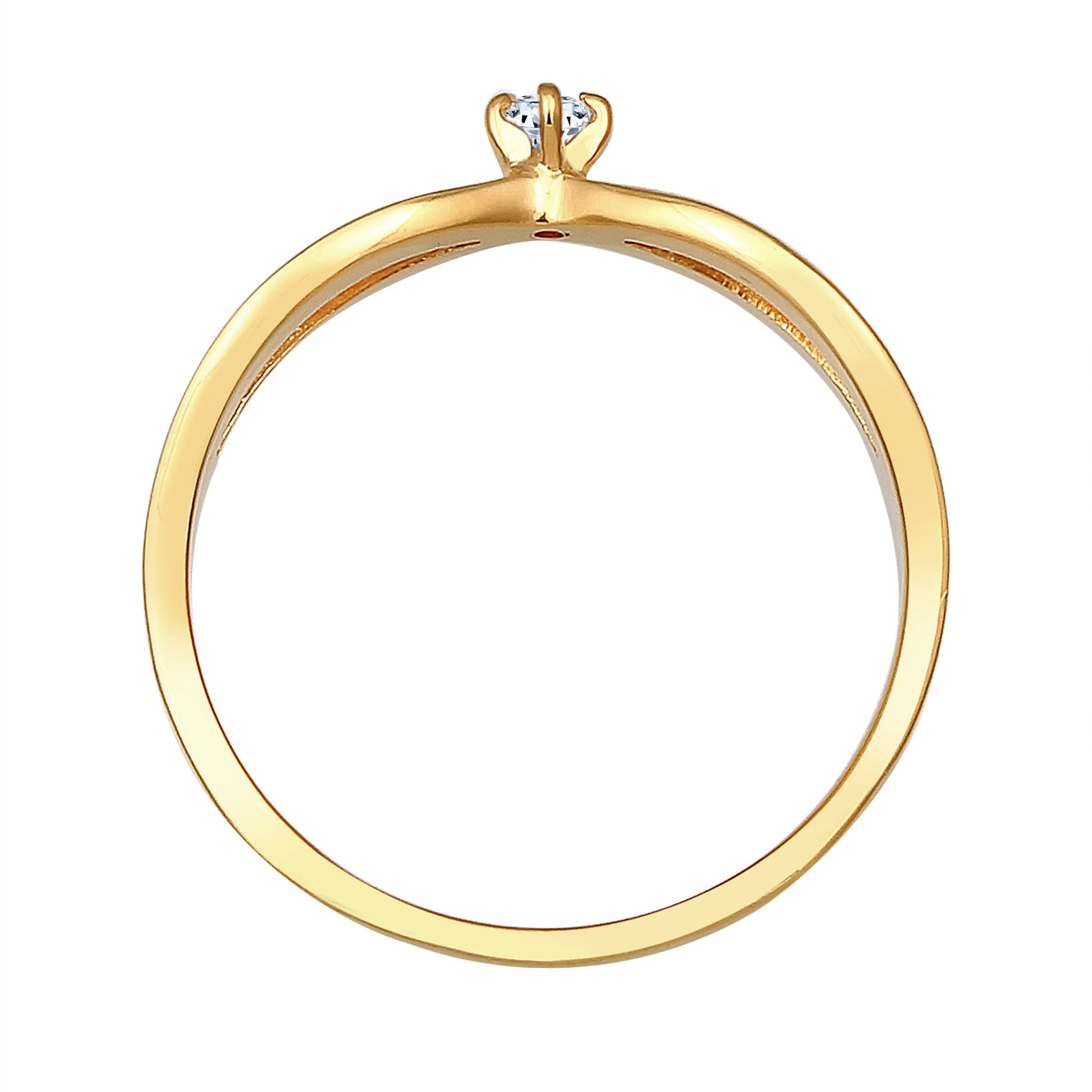 Gold - Elli DIAMONDS | Solitär-Ring | Diamant ( Weiß, 0,03 ct ) | 585 Gelbgold