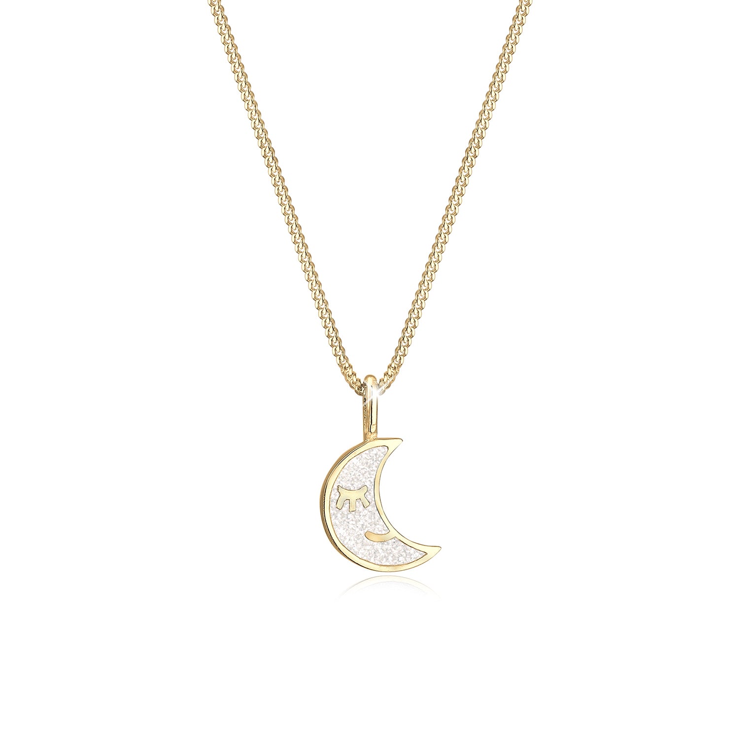 Gold - Elli | Halskette Halbmond Astro | 925 Sterling Silber vergoldet