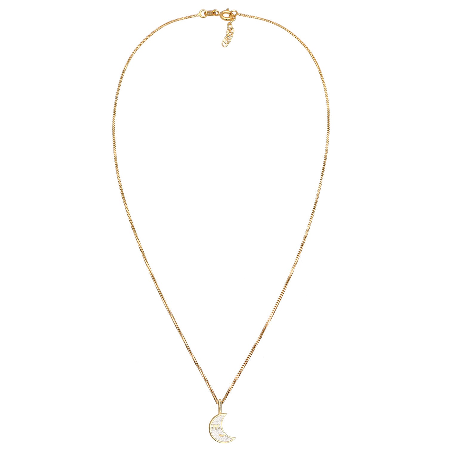 Gold - Elli | Halskette Halbmond Astro | 925 Sterling Silber vergoldet
