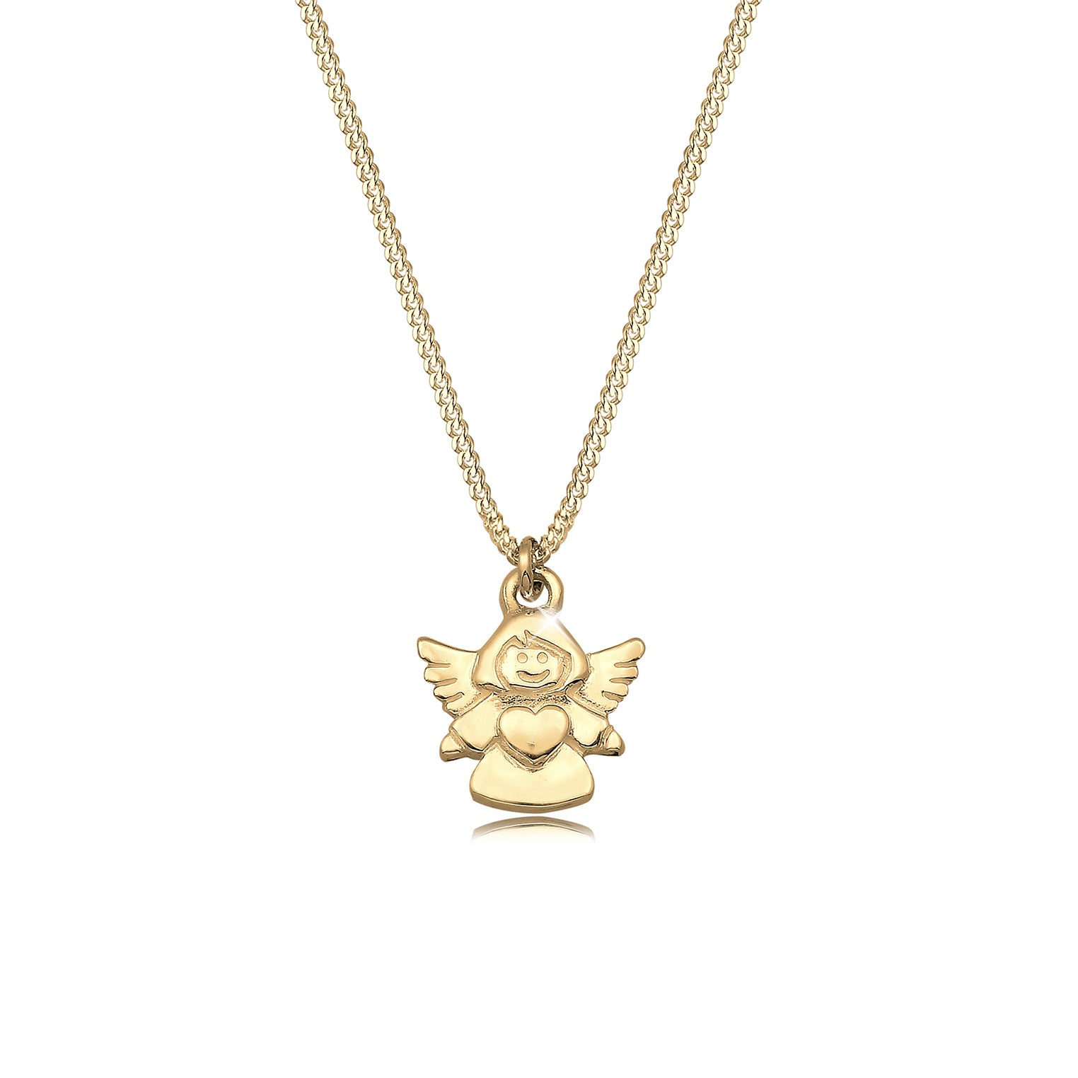 Gold - Elli PREMIUM | Halskette Engel | 375 Gelbgold