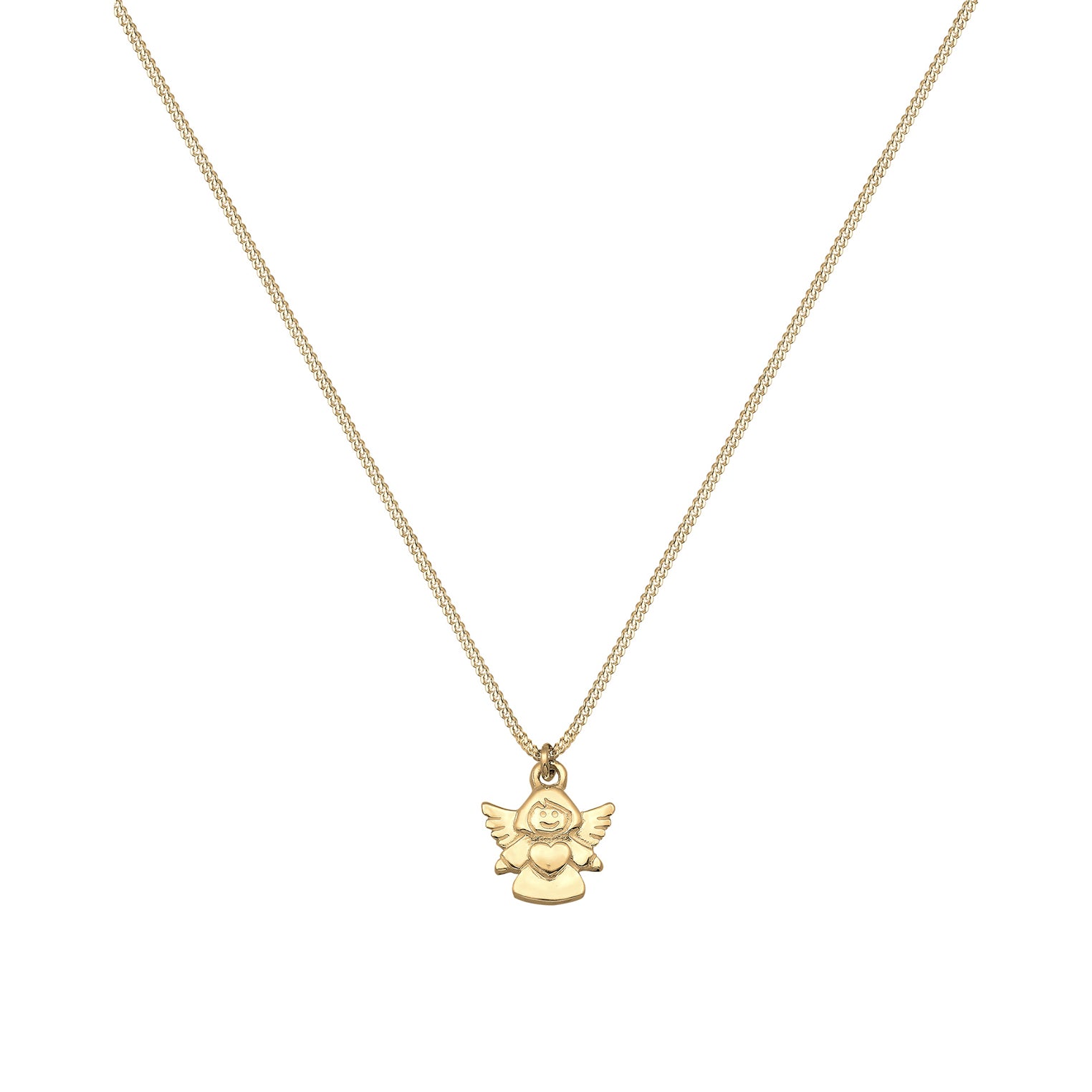Gold - Elli PREMIUM | Halskette Engel | 375 Gelbgold