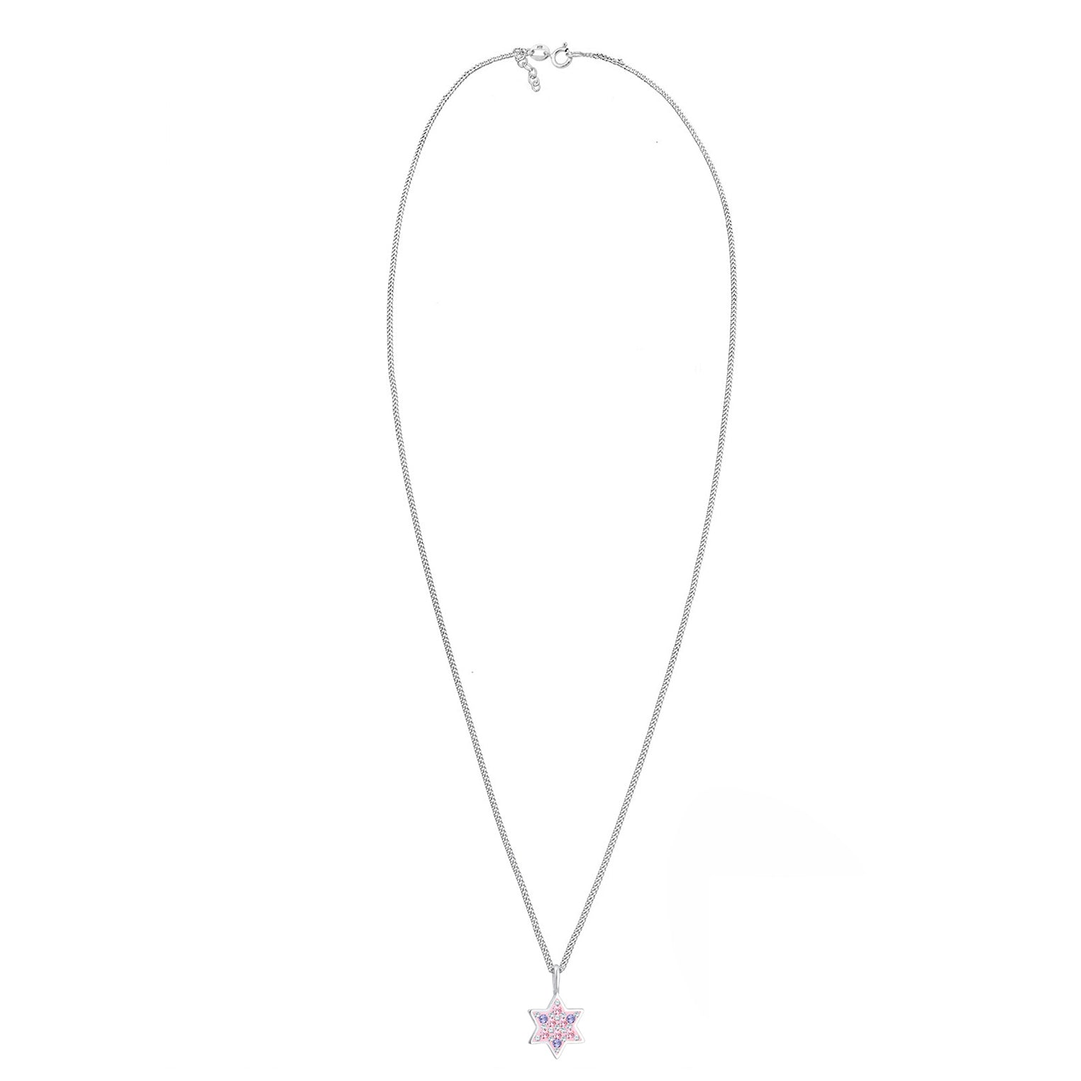 Silber - Elli | Halskette Astro | Kristall (Rosa) | 925er Sterling Silber