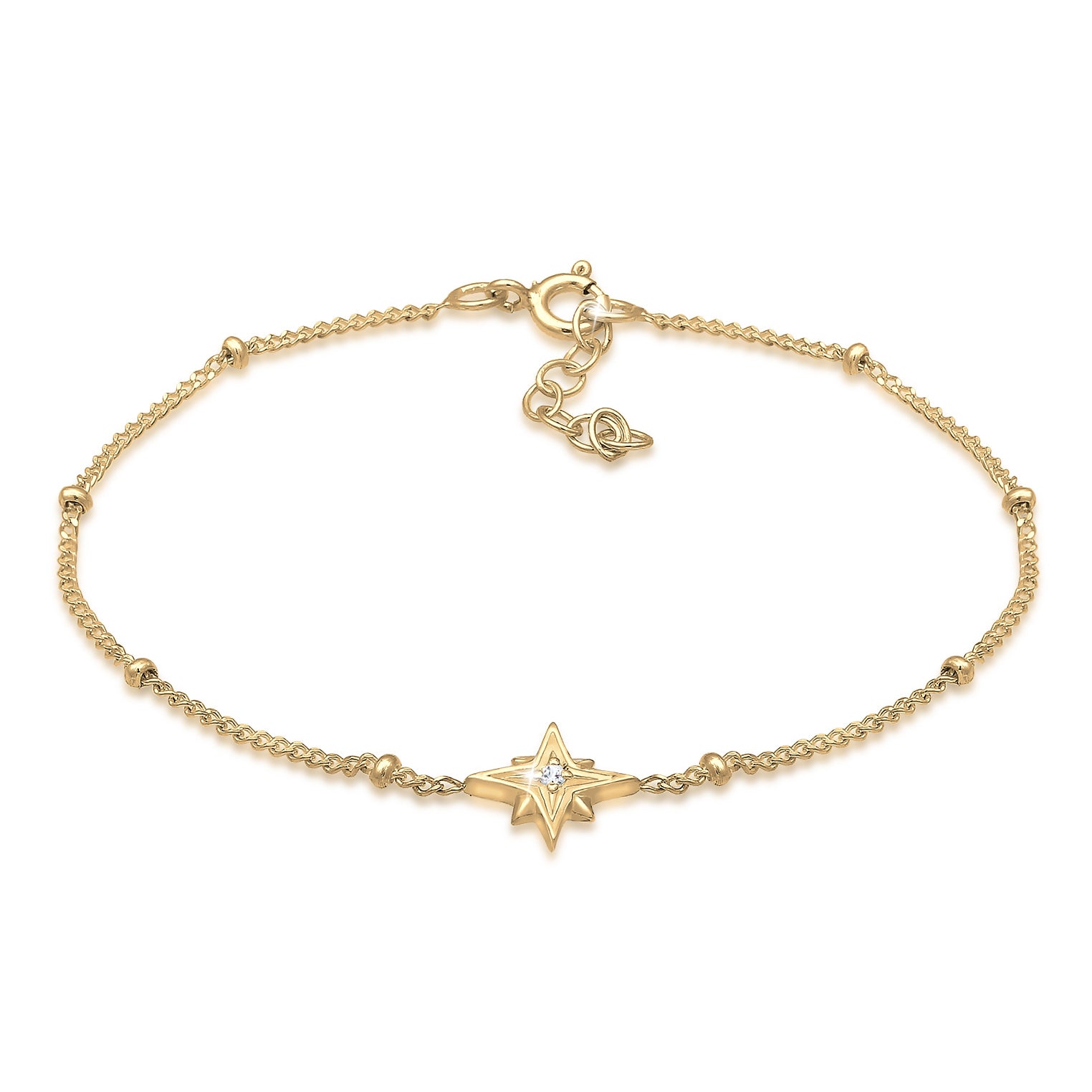 Gold - Elli | Armband Astro | Topas ( Weiß ) | 925 Sterling Silber vergoldet