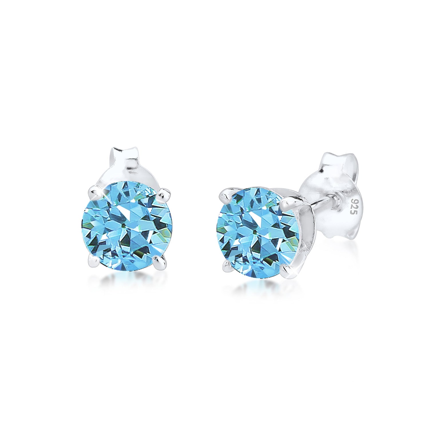 Blau - Elli | Ohrstecker | Kristall ( Hellblau ) | 925er Sterling Silber