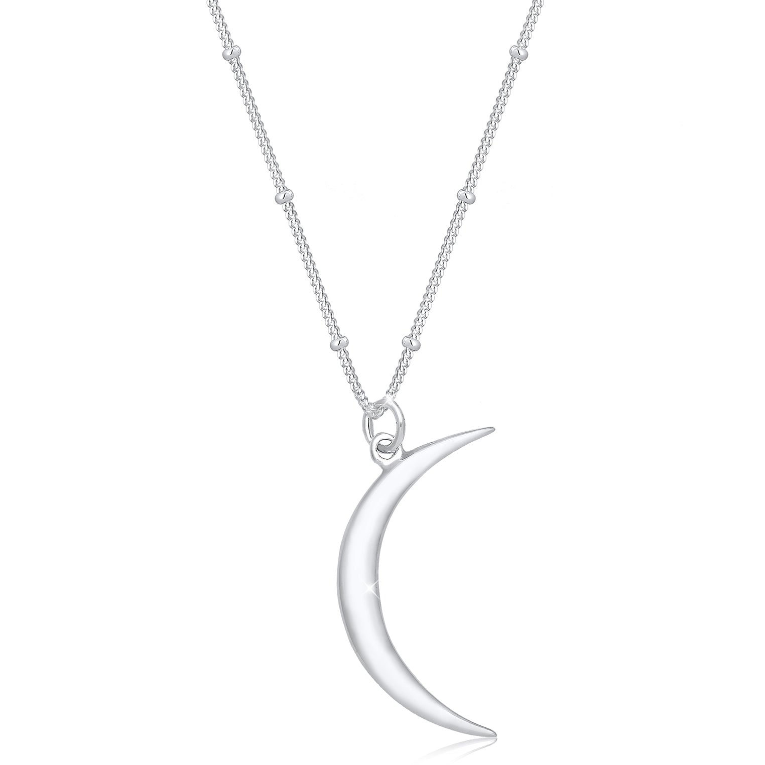 Silber - Elli | Kugel-Lange Halskette Astro | 925er Sterling Silber