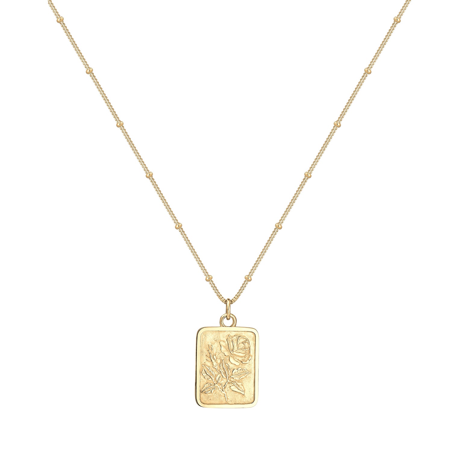 Gold - Elli | Kugel-Halskette Rose | 925 Sterling Silber vergoldet