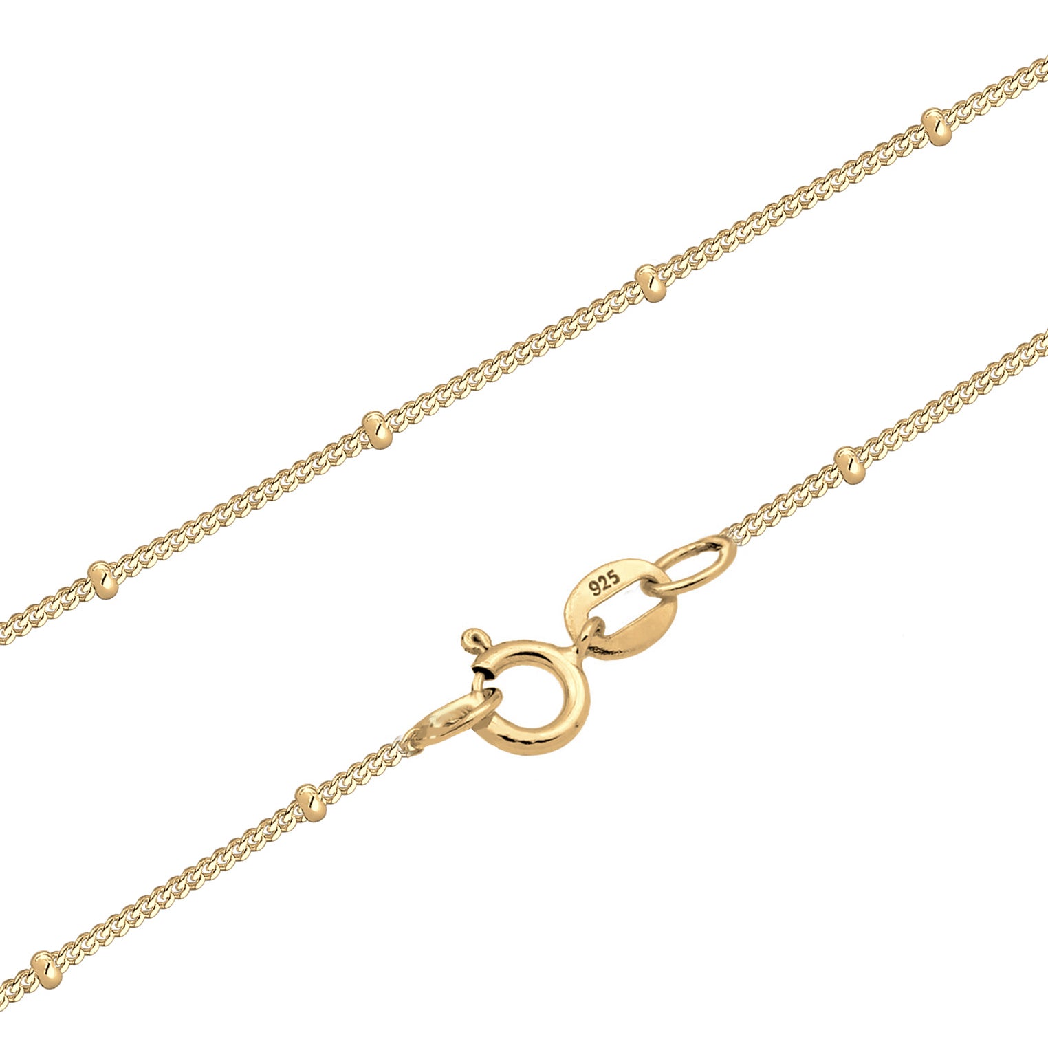 Gold - Elli | Kugel-Halskette Rose | 925 Sterling Silber vergoldet