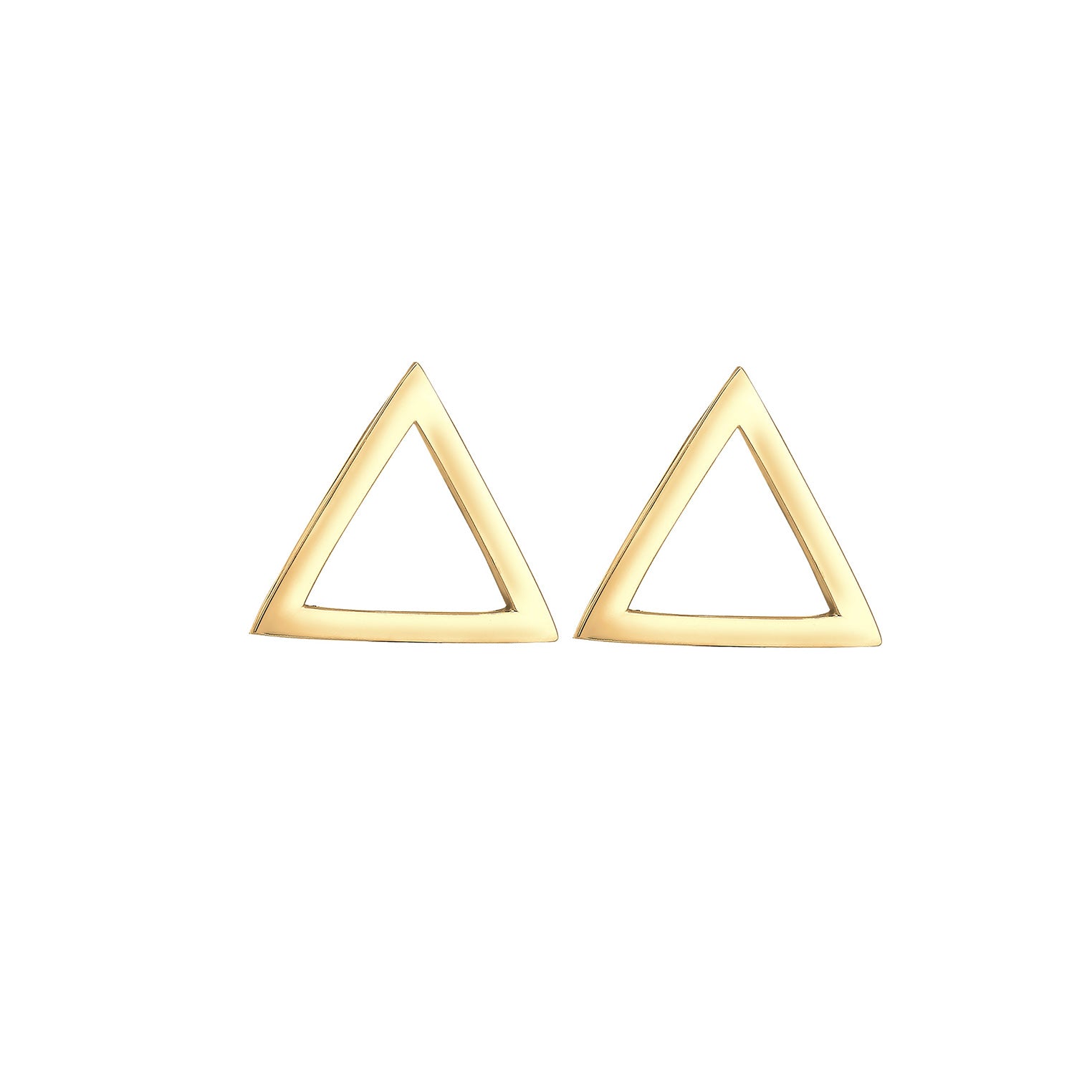 Gold - Elli | Ohrstecker Dreieck | 925 Sterling Silber vergoldet