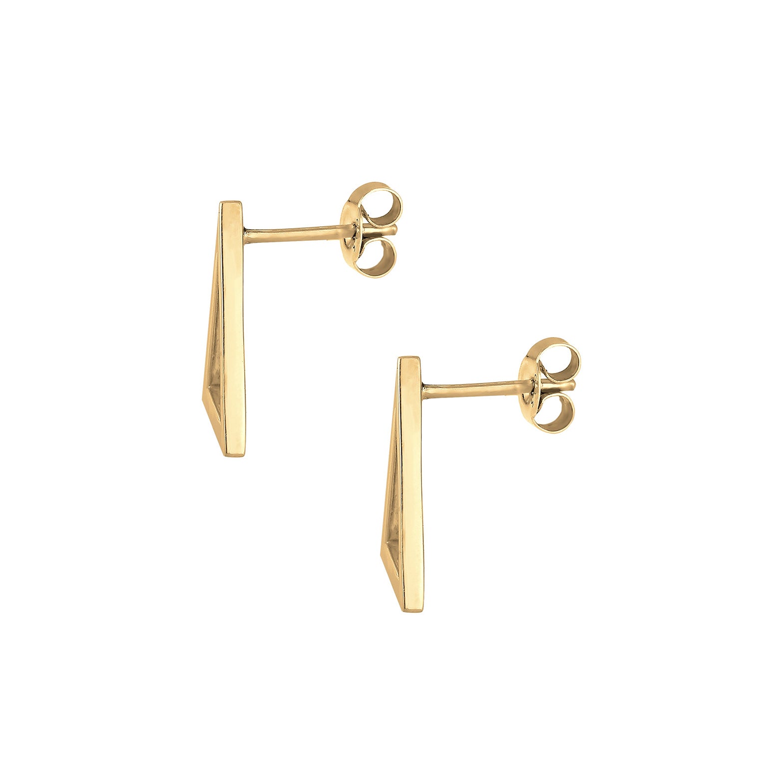 Gold - Elli | Ohrstecker Dreieck | 925 Sterling Silber vergoldet