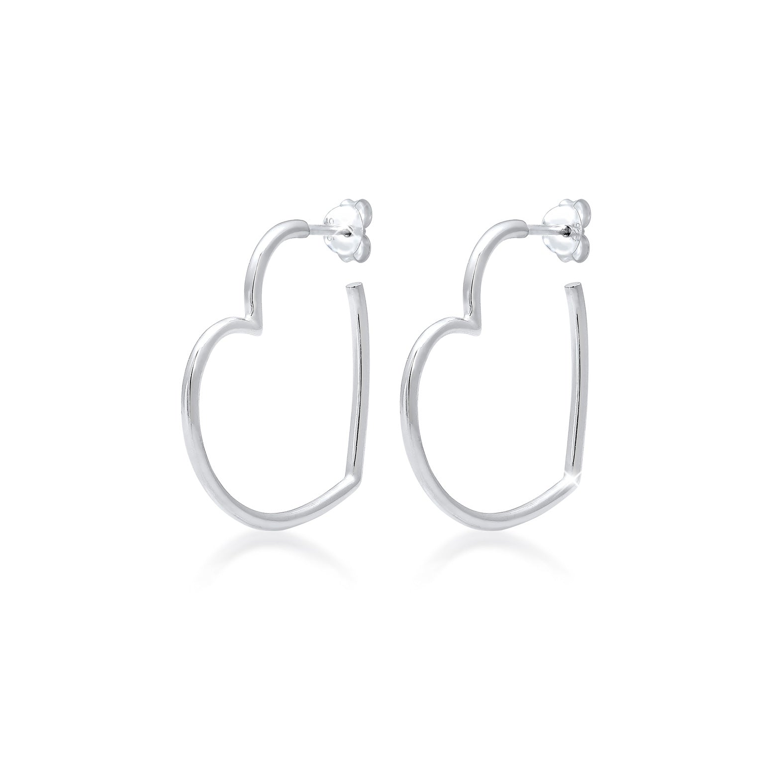 Silber - Elli | Creole Herz | 925er Sterling Silber