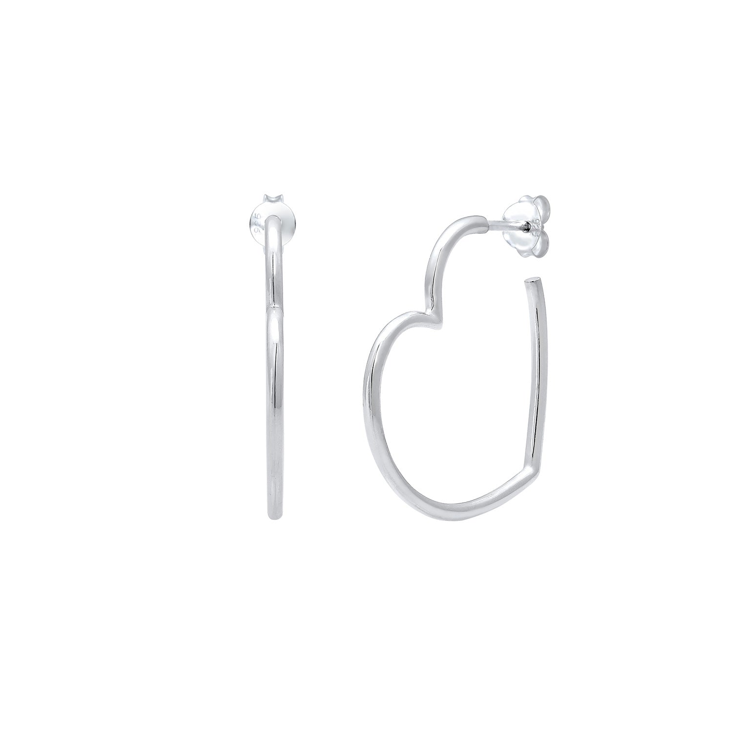 Silber - Elli | Creole Herz | 925er Sterling Silber