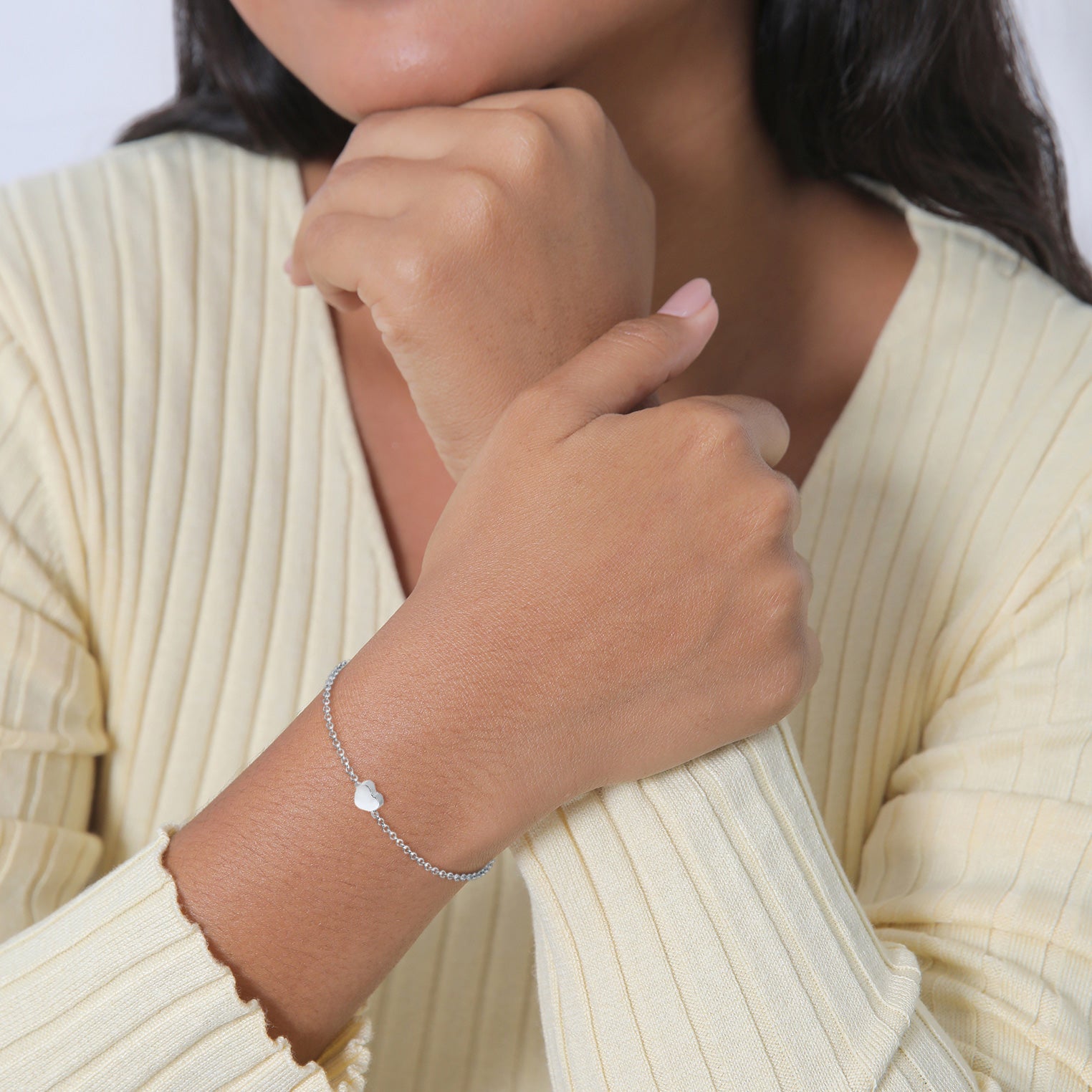 Silber - Elli | Armband Herz | 925er Sterling Silber