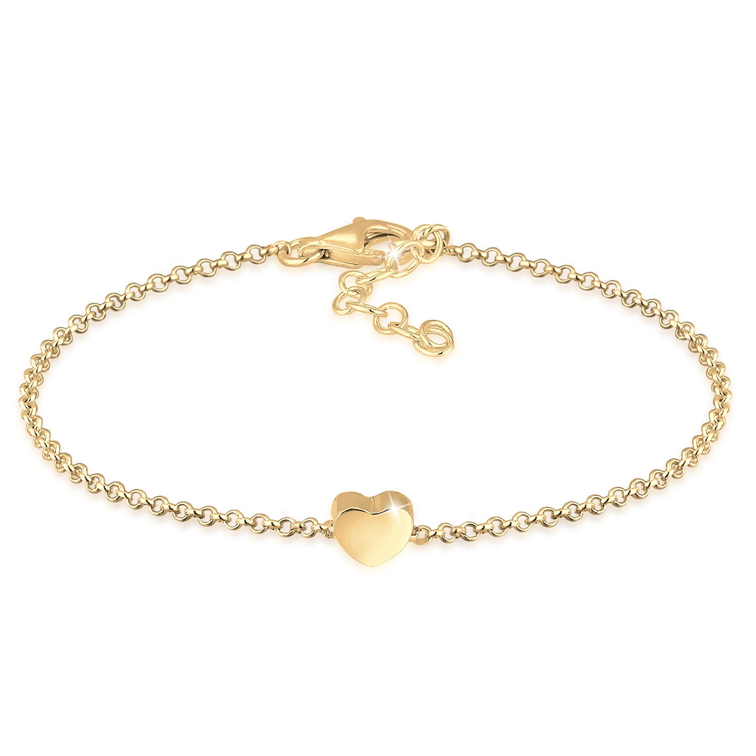 Gold - Elli | Armband Herz | 925 Sterling Silber vergoldet