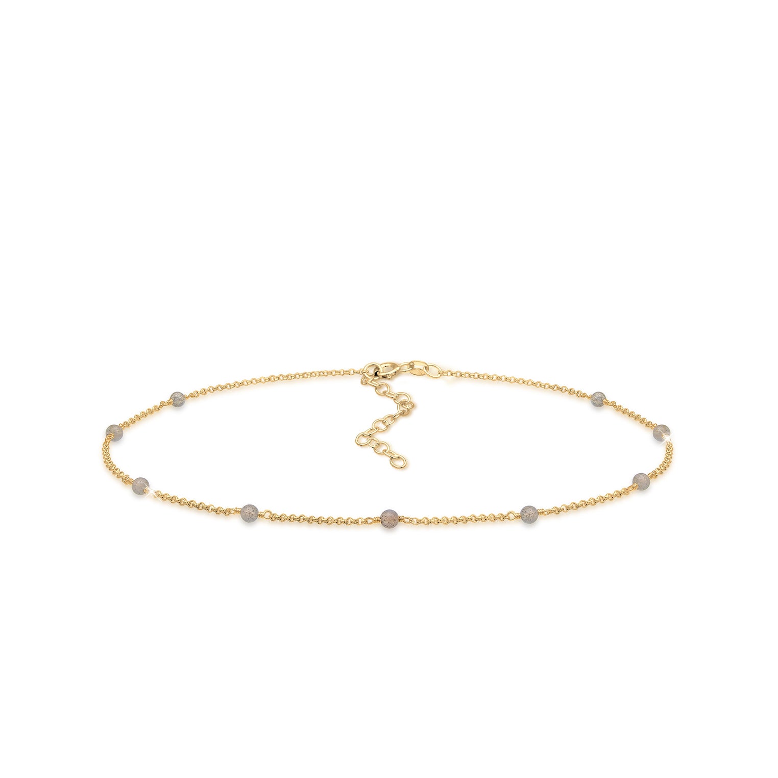 Gold - Elli | Choker | Labradorit (Grau) | 925 Sterling Silber vergoldet