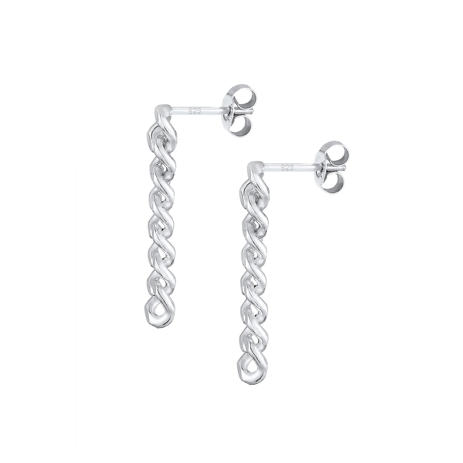 Silber - Elli | Ohrstecker Ear Chain | 925er Sterling Silber