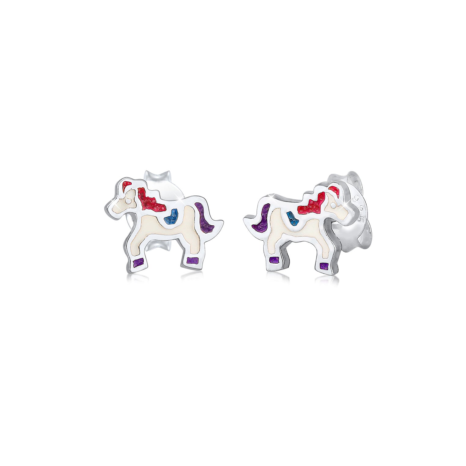 Silber - Elli | Ohrring Pferd | 925er Sterling Silber
