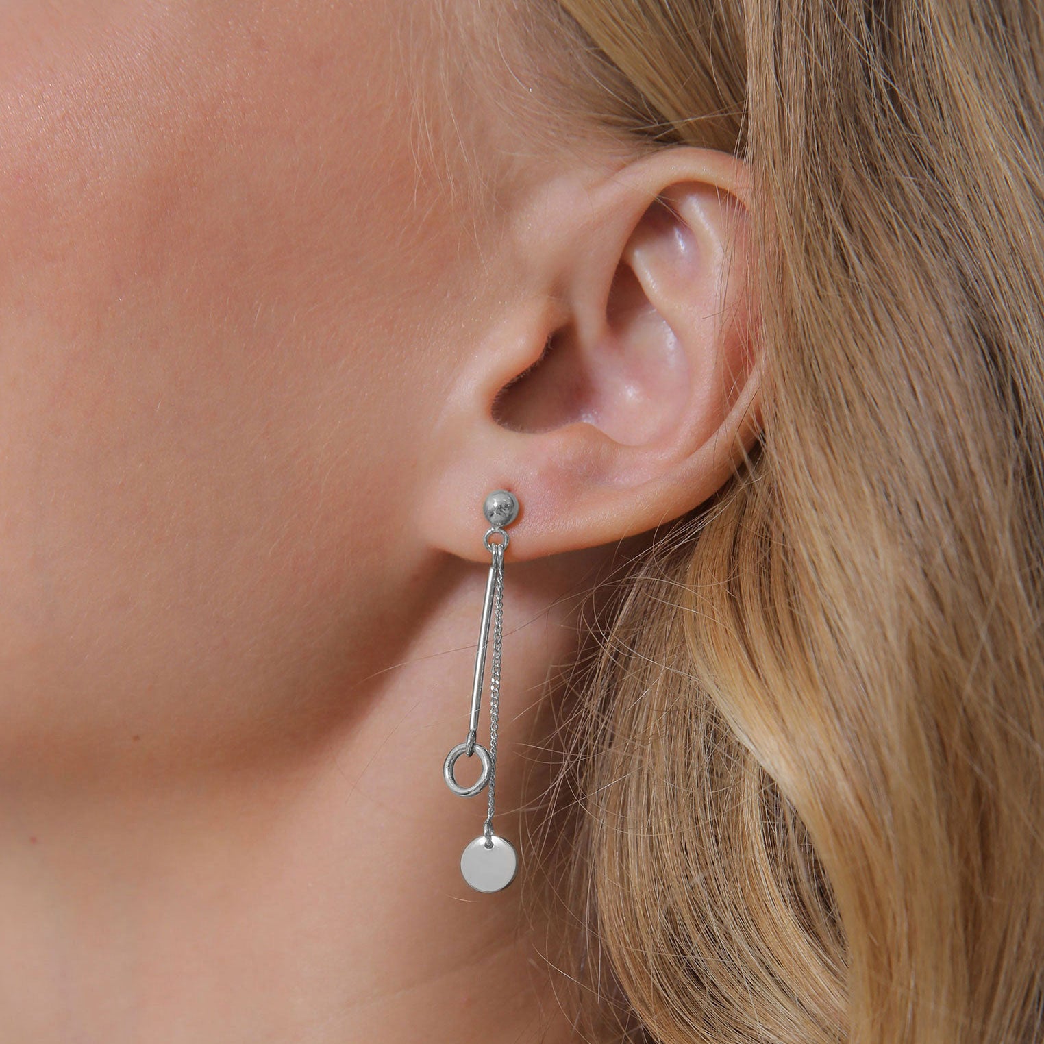 Silber - Elli | Ohrhänger Ear Chain | 925er Sterling Silber
