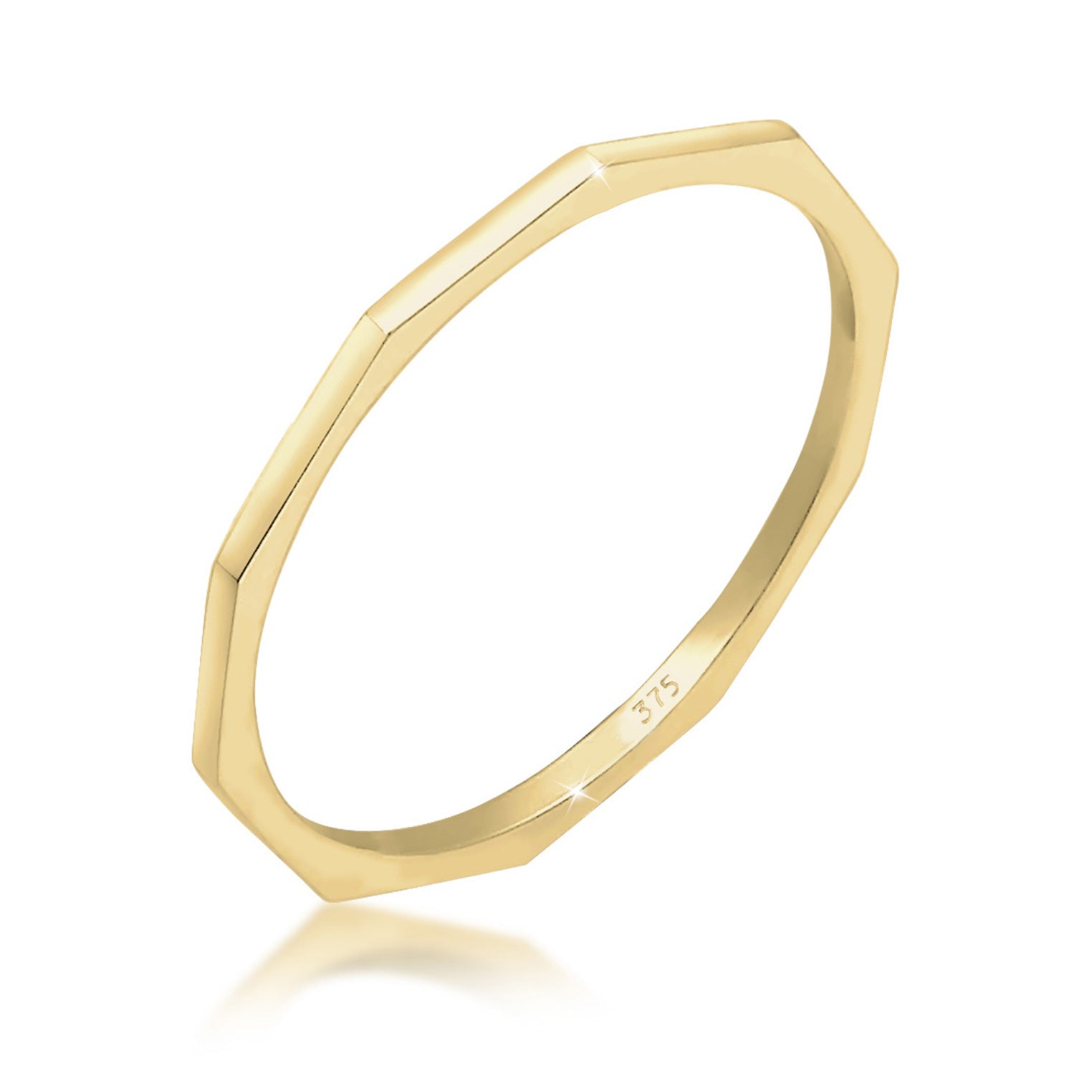 Gold - Elli PREMIUM | Ring Geo | 375 Gelbgold