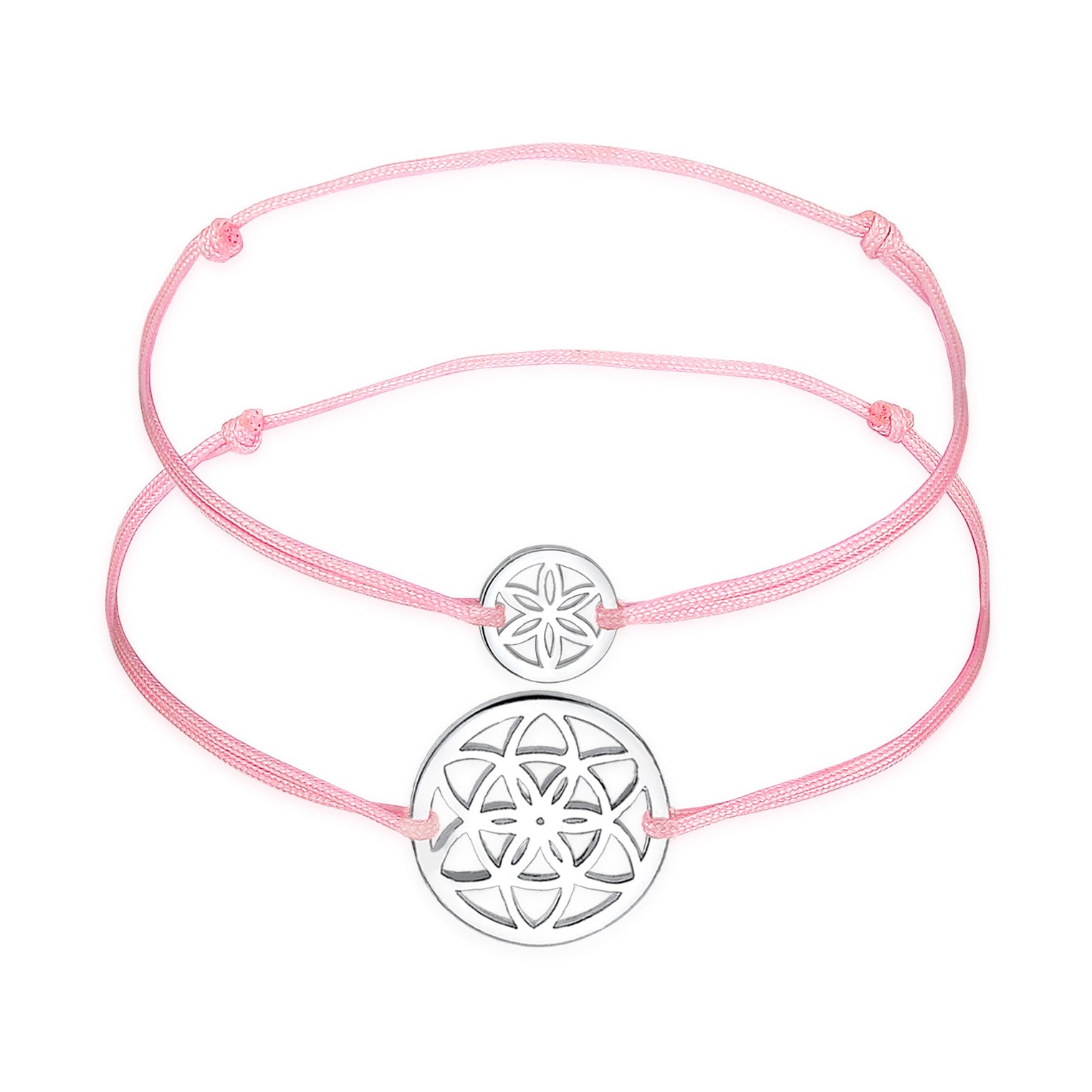 Silber - Elli | Mutter-Kind-Armbandset Blume | 925er Sterling Silber