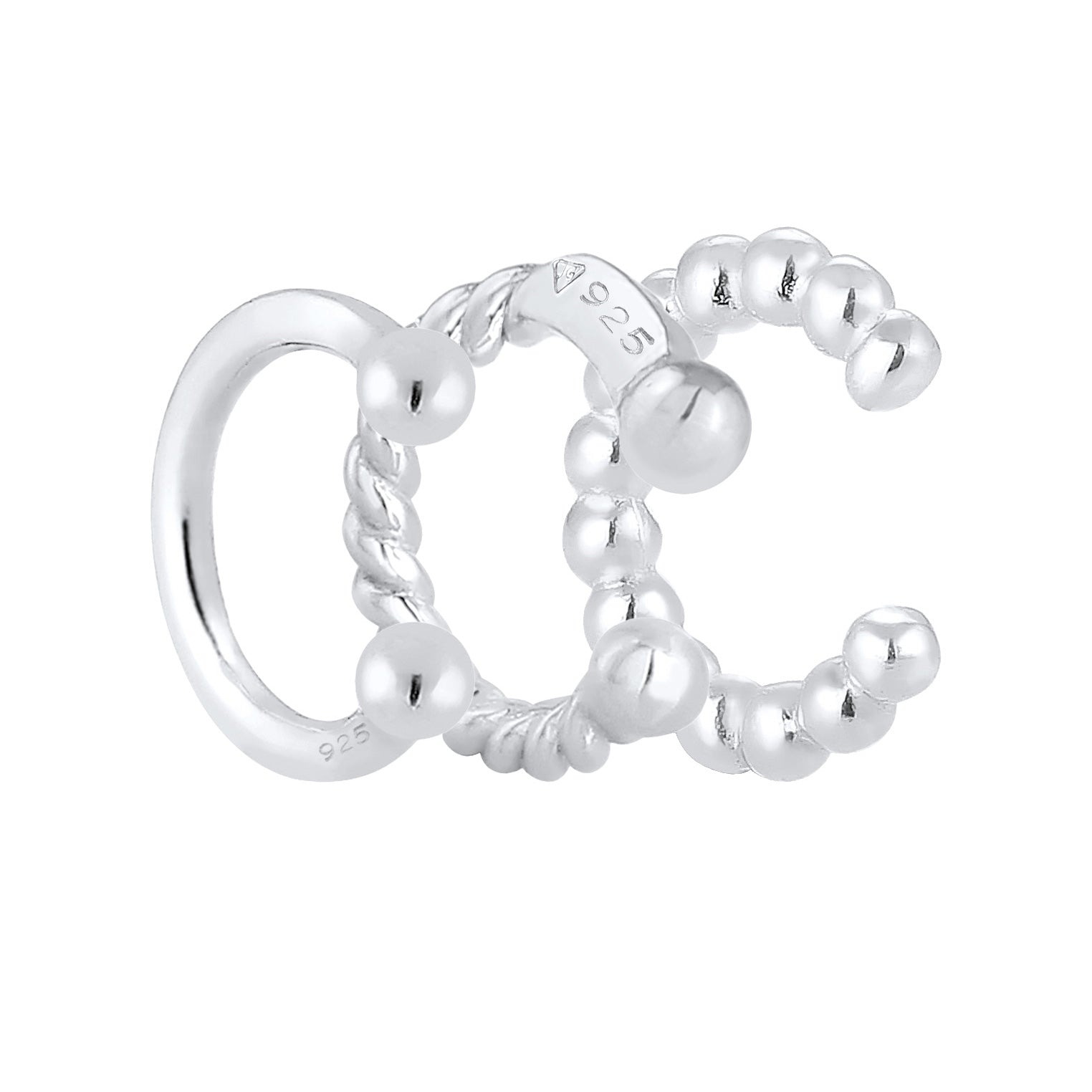 Silber - Elli | Earcuff 3er Set Basic | 925er Sterling Silber