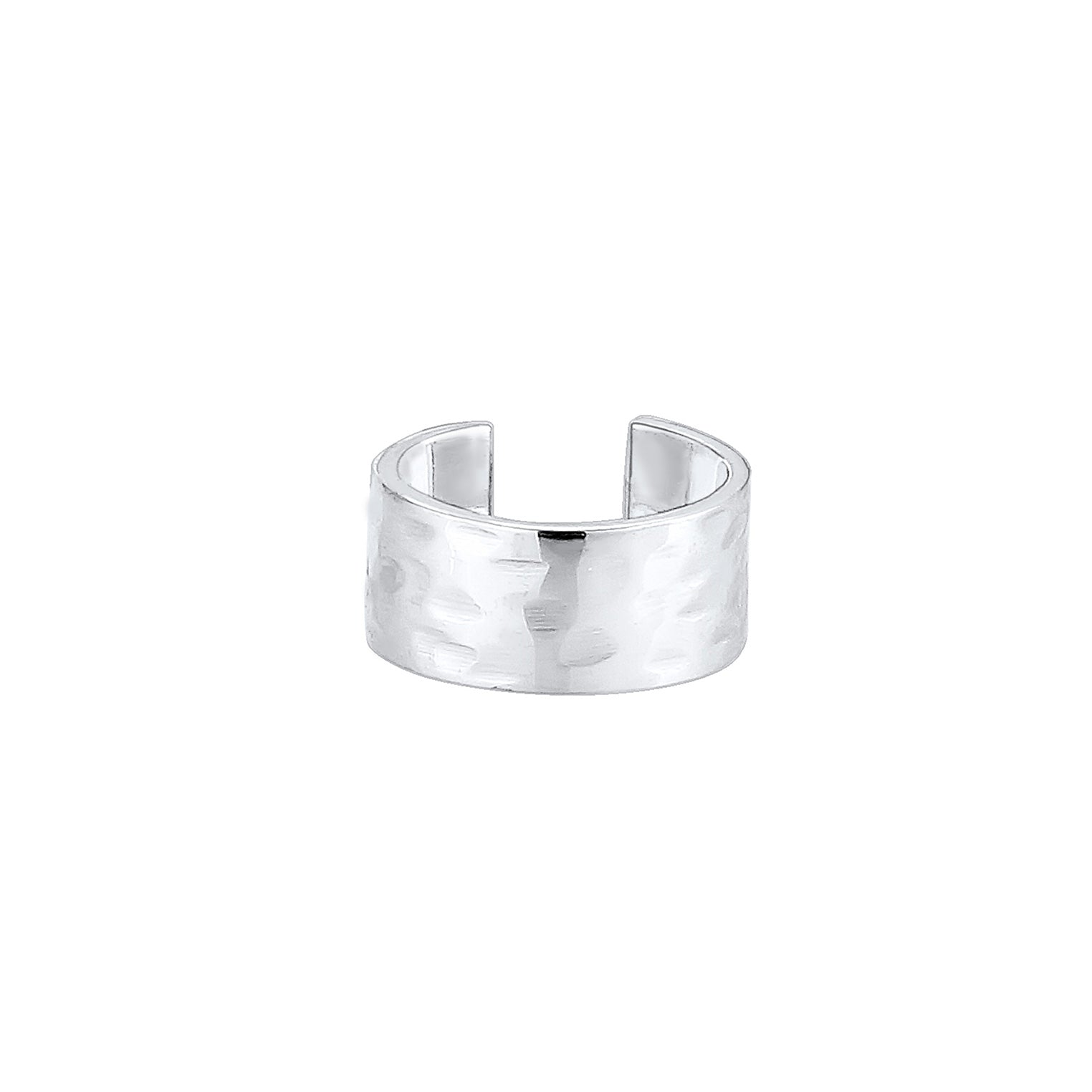 Silber - Elli | Single Earcuff gehämmerter | 925er Sterling Silber