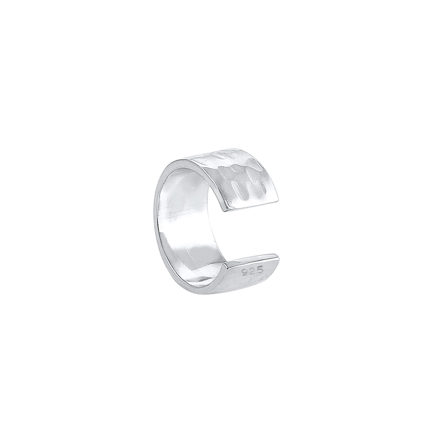 Silber - Elli | Single Earcuff gehämmerter | 925er Sterling Silber