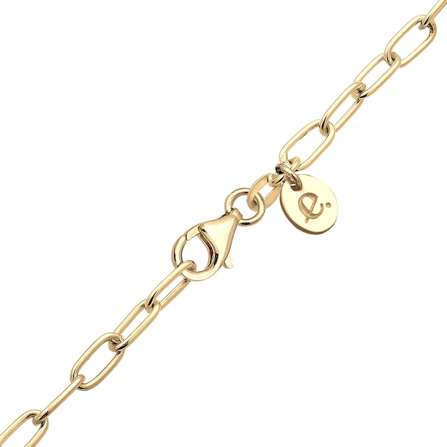 Gold - Elli PREMIUM | Glieder-Halskette | Süßwasserperle | 925 Sterling Silber vergoldet