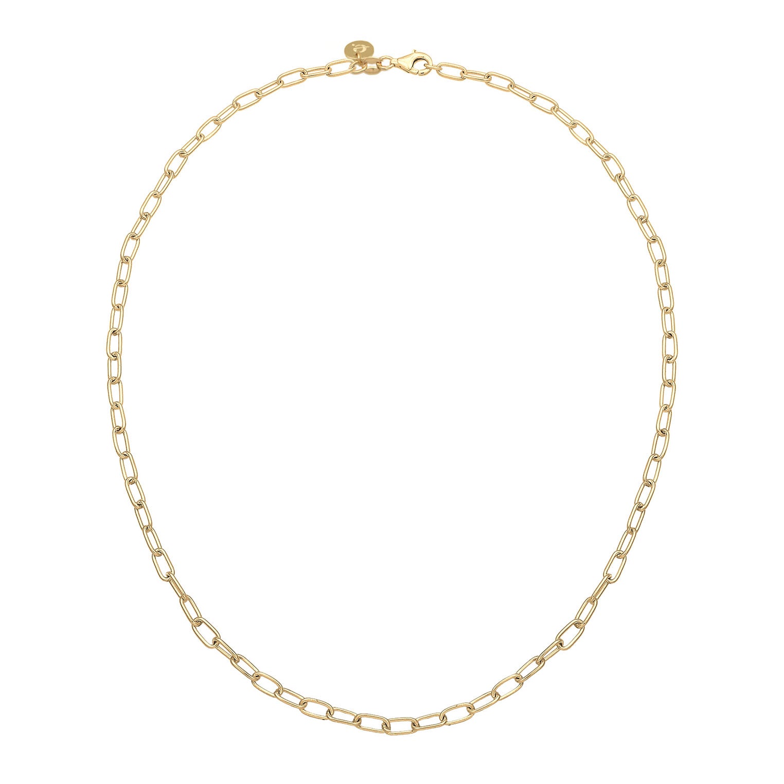Gold - Elli PREMIUM | Glieder-Halskette | 925 Sterling Silber vergoldet