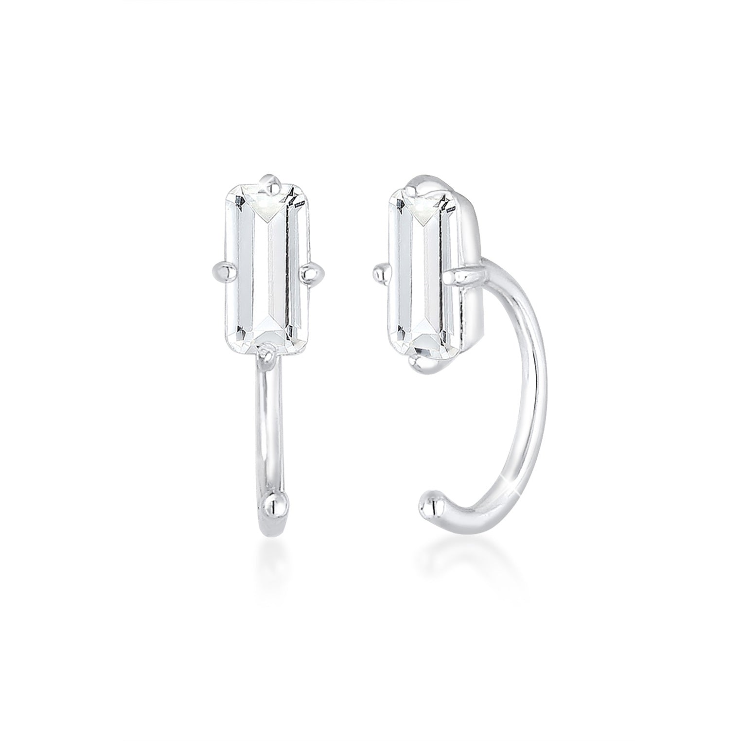 Silber - Elli PREMIUM | Ohrhänger | Topas ( Weiß ) | 925er Sterling Silber