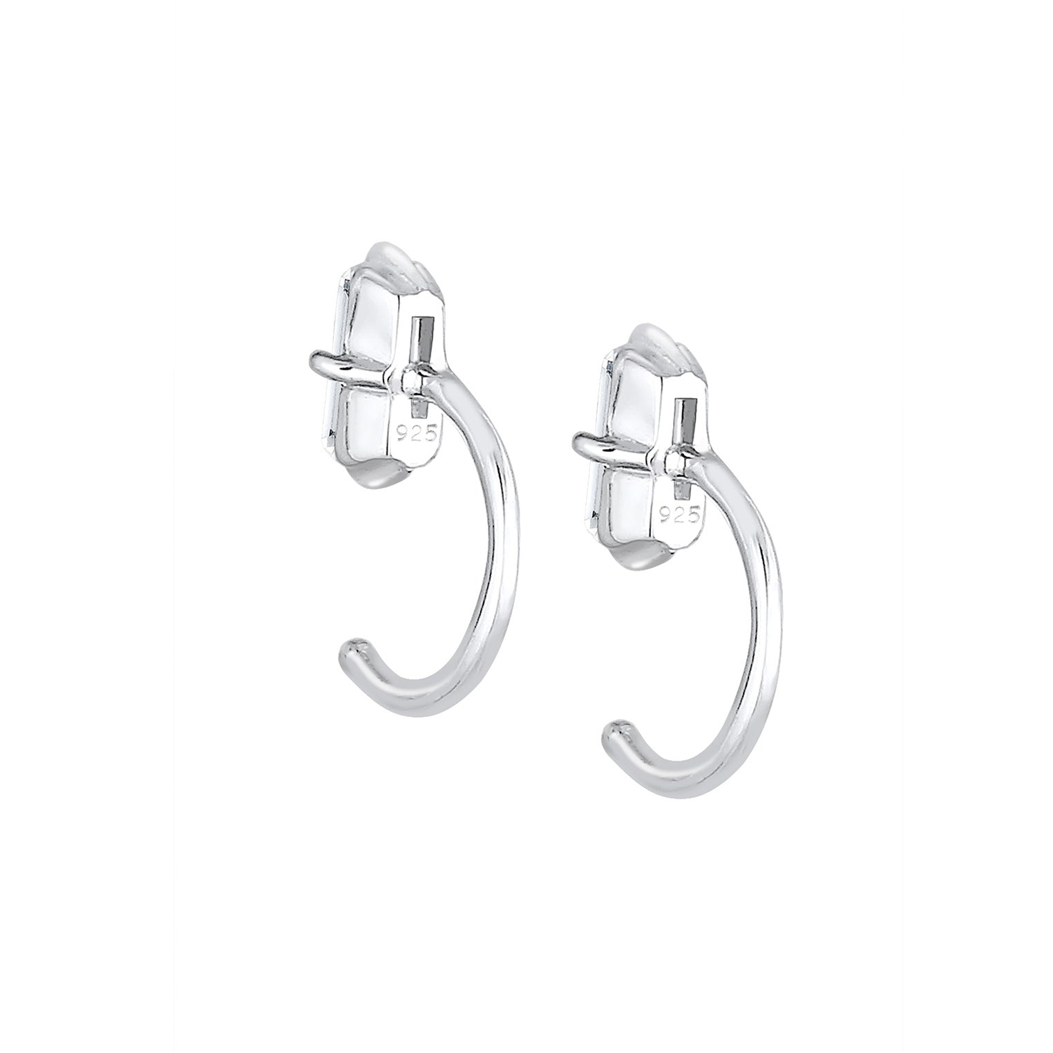 Silber - Elli PREMIUM | Ohrhänger | Topas ( Weiß ) | 925er Sterling Silber