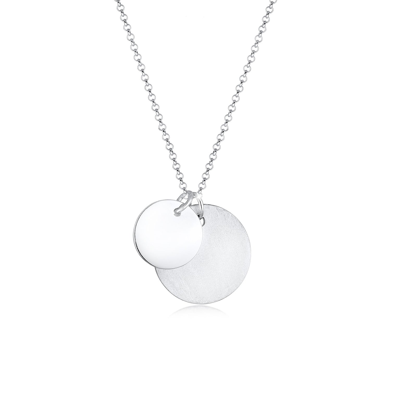 Silber - Elli | Lange Halskette Geo | 925er Sterling Silber