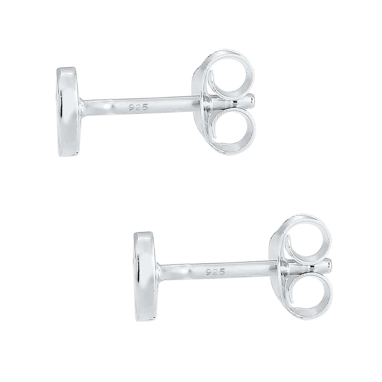 Silber - Elli | Ohrstecker Kreis Gehämmert | 925er Sterling Silber