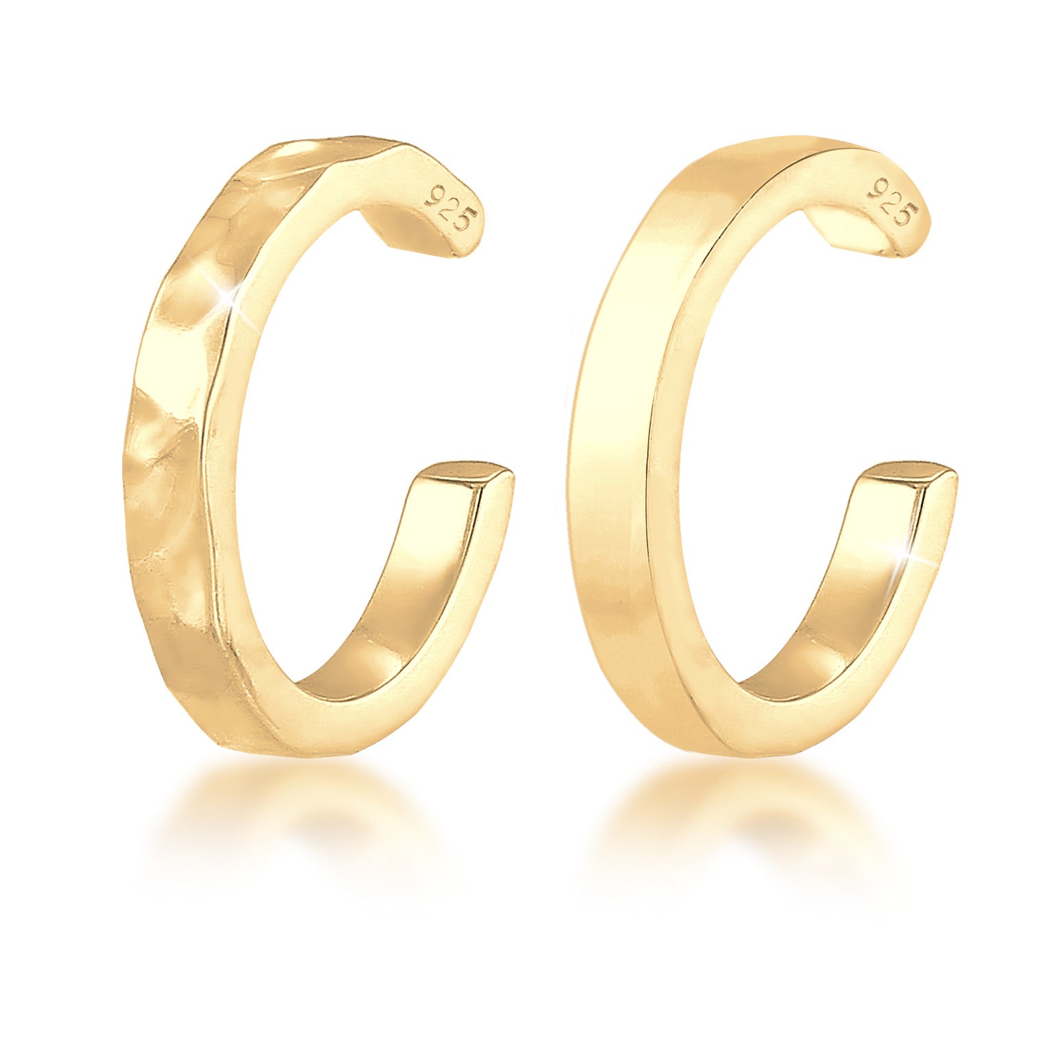 Gold - Elli | Earcuff | 925 Sterling Silber vergoldet