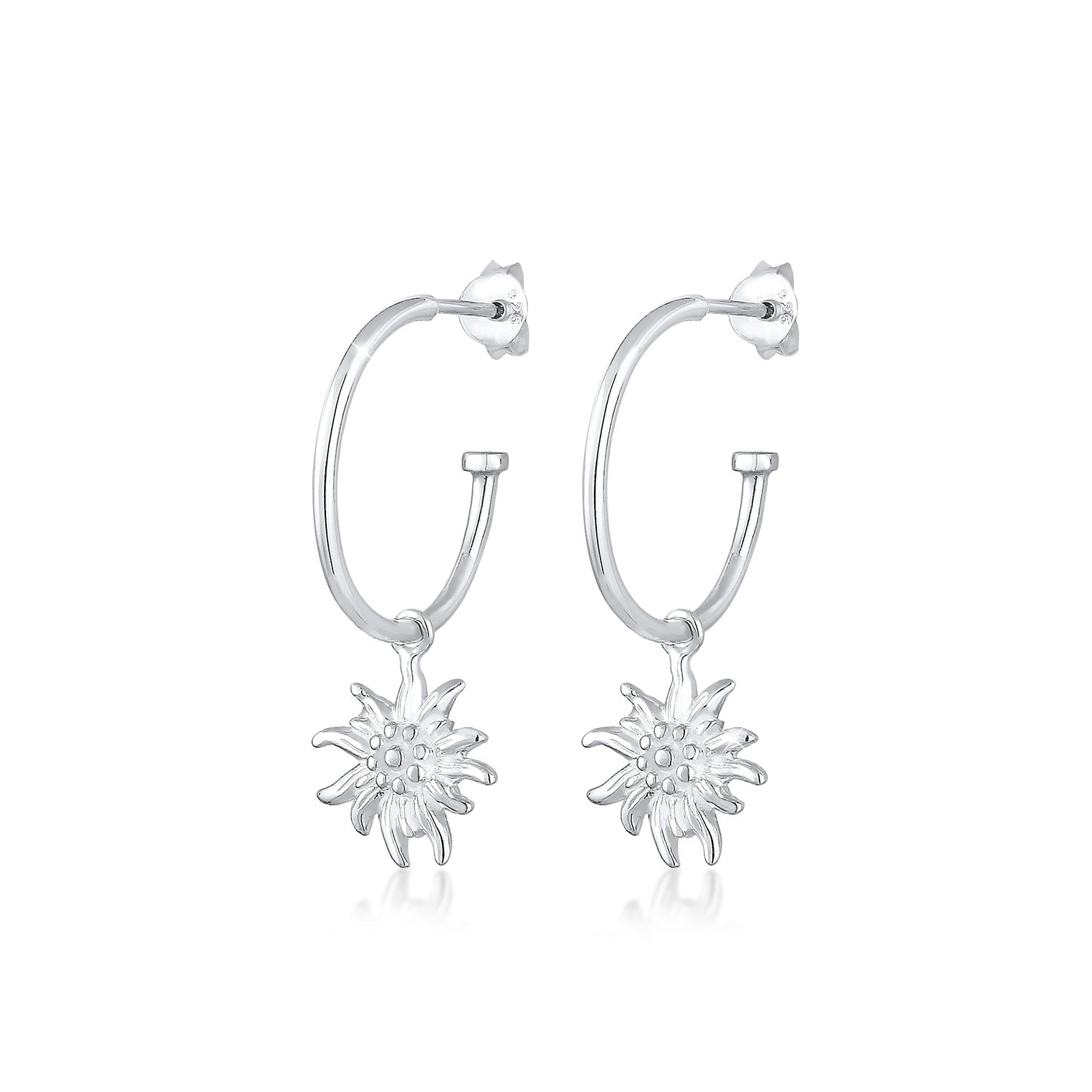 Silber - Elli | Creole Edelweiss | 925er Sterling Silber