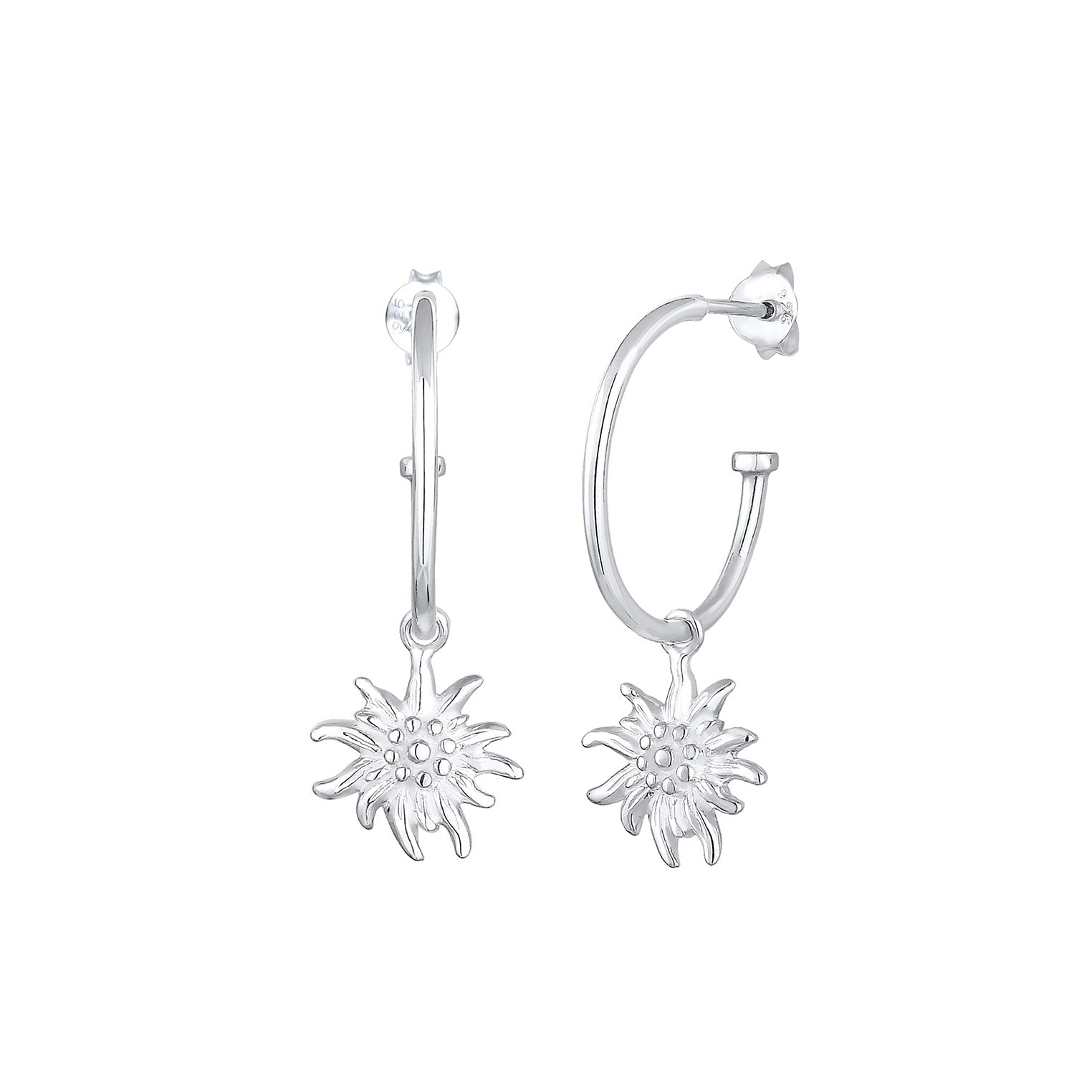 Silber - Elli | Creole Edelweiss | 925er Sterling Silber