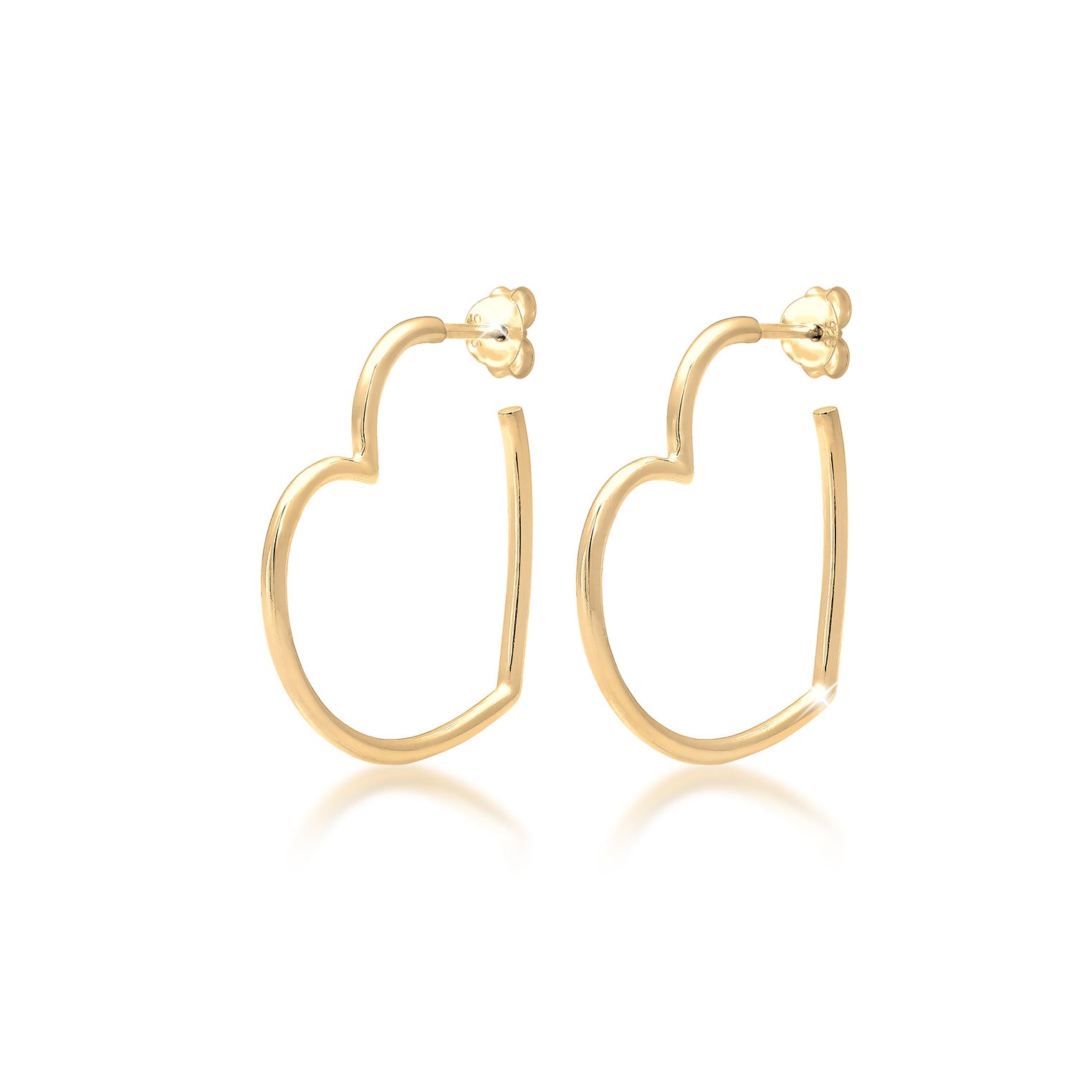 Gold - Elli | Creole | 925 Sterling Silber vergoldet
