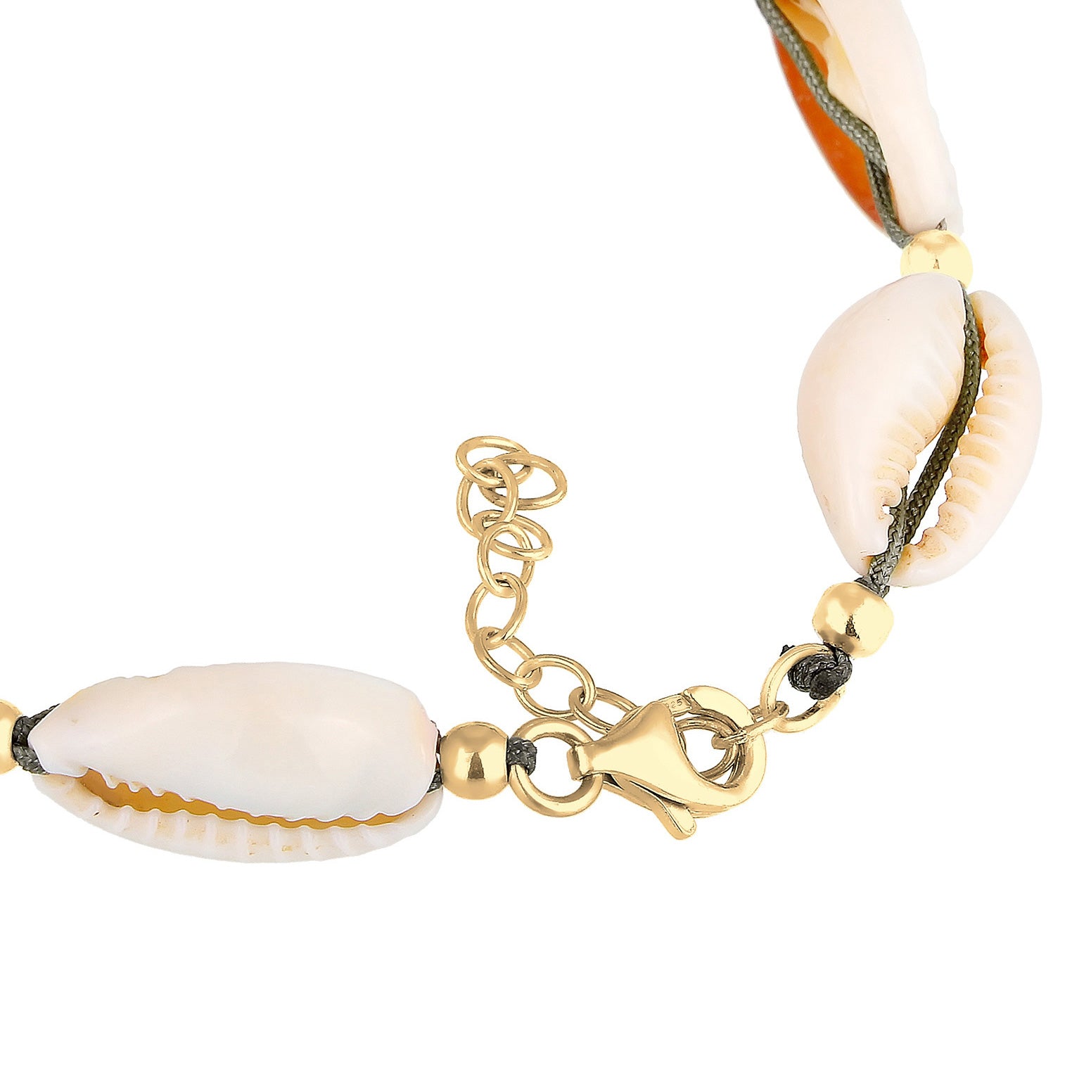 Gold - Elli | Glieder-Armband Muschel | 925 Sterling Silber vergoldet