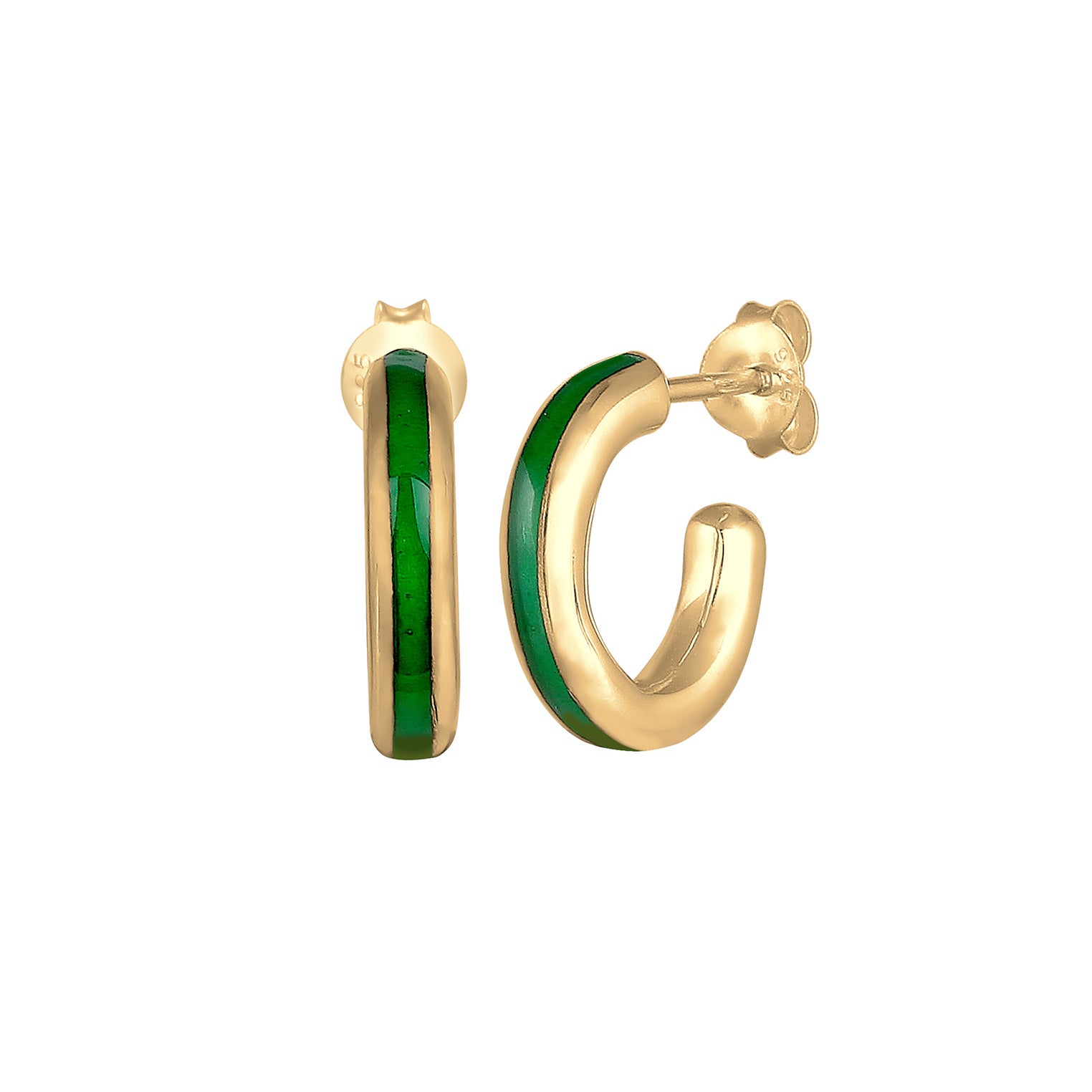 Gold - Elli | Creole | 925 Sterling Silber vergoldet