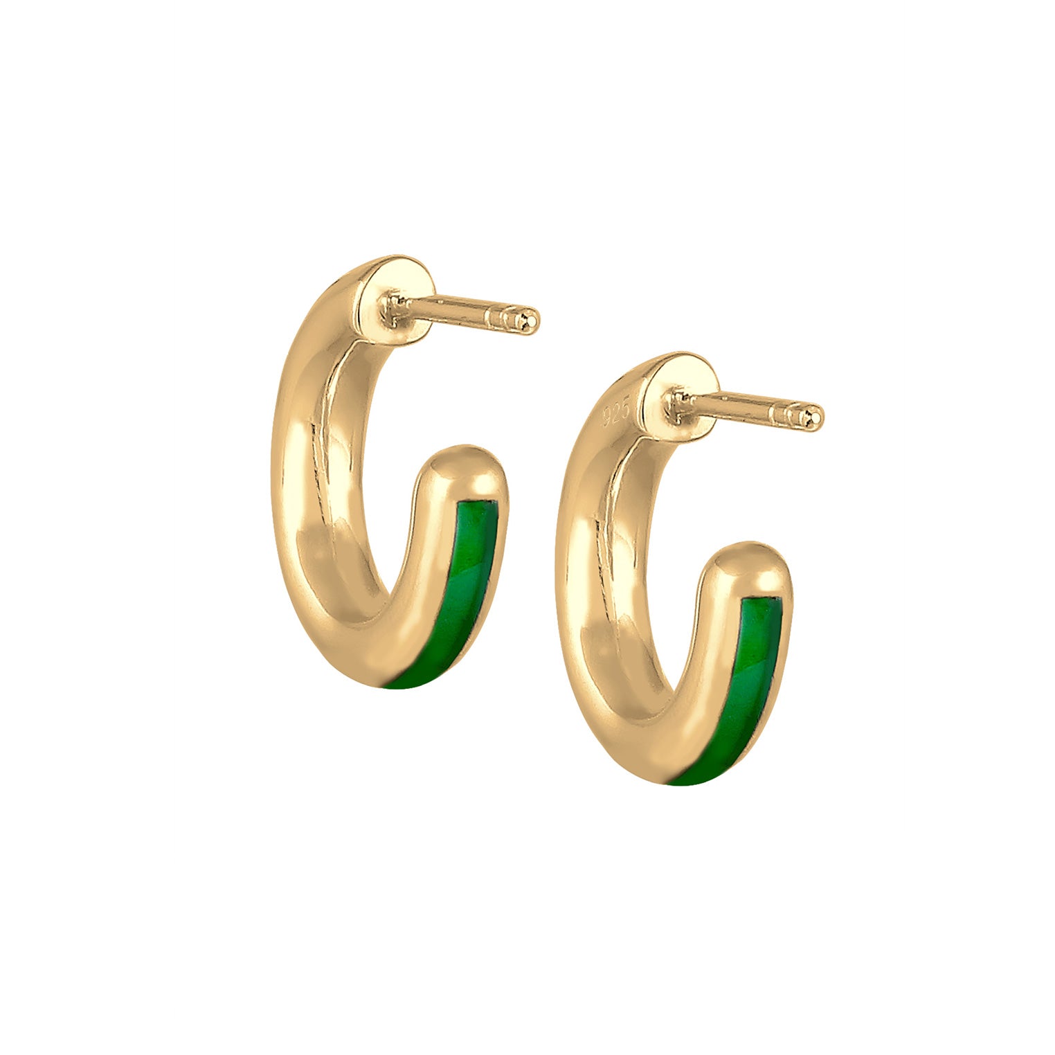 Gold - Elli | Creole | 925 Sterling Silber vergoldet