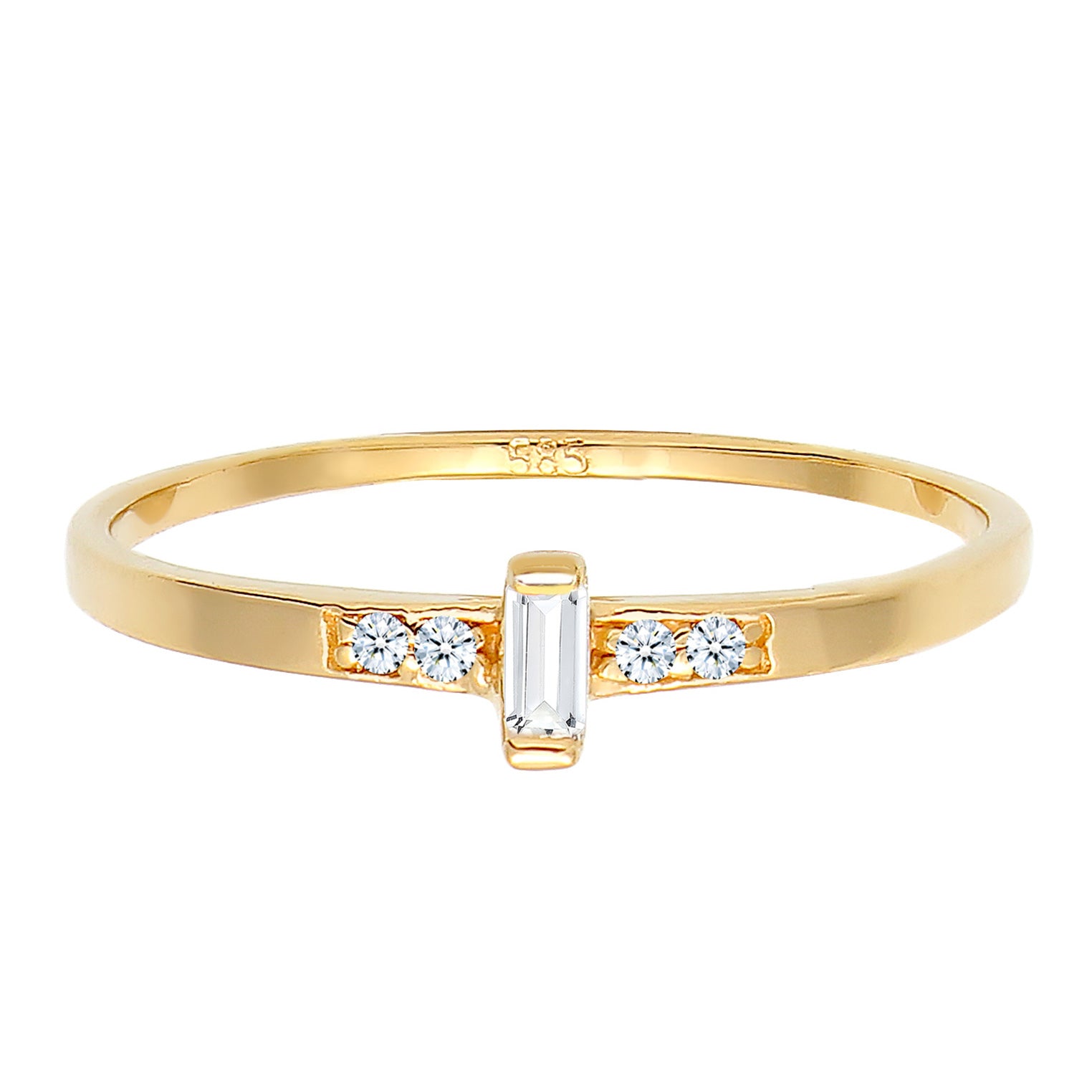Gold - Elli DIAMONDS | Verlobungsring | Diamant ( Weiß, 0,02 ct ) | 585 Gelbgold