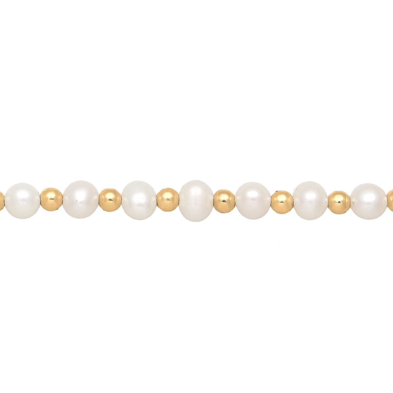 Gold - Elli PREMIUM | Glieder-Choker | Süßwasserzuchtperle | 925 Sterling Silber vergoldet