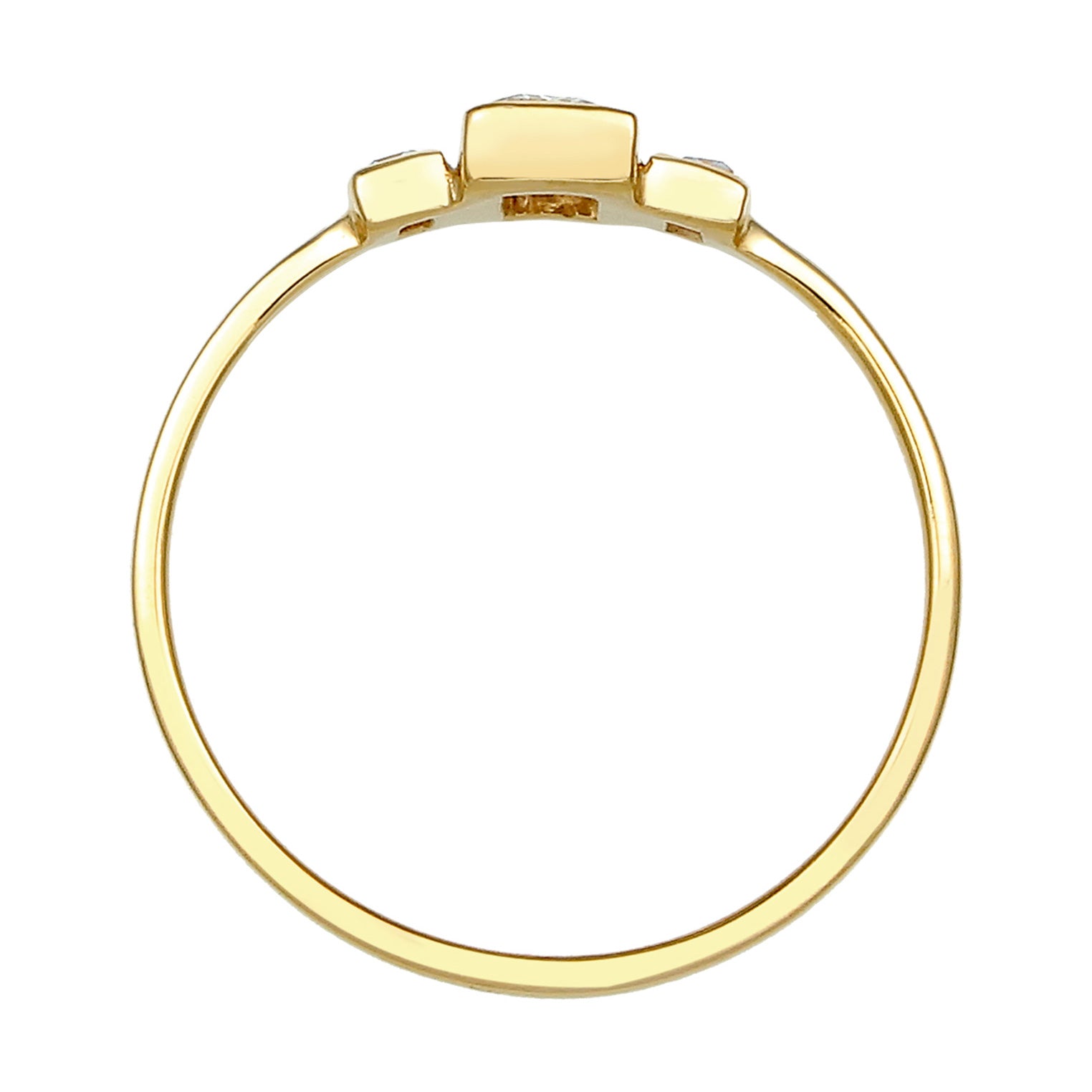 Gold - Elli PREMIUM | Verlobungsring | Topas ( Weiß ) | 375 Gelbgold