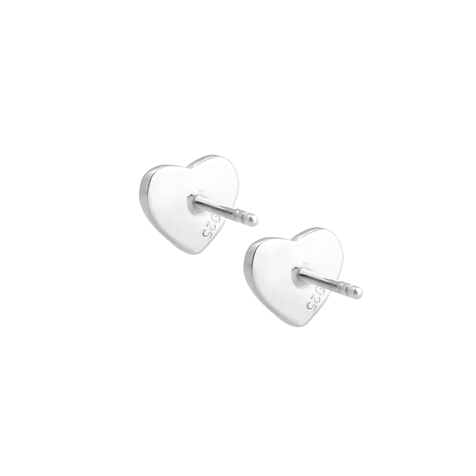 Silber - Elli | Ohrring Herz | Kristall ( Weiß ) | 925er Sterling Silber