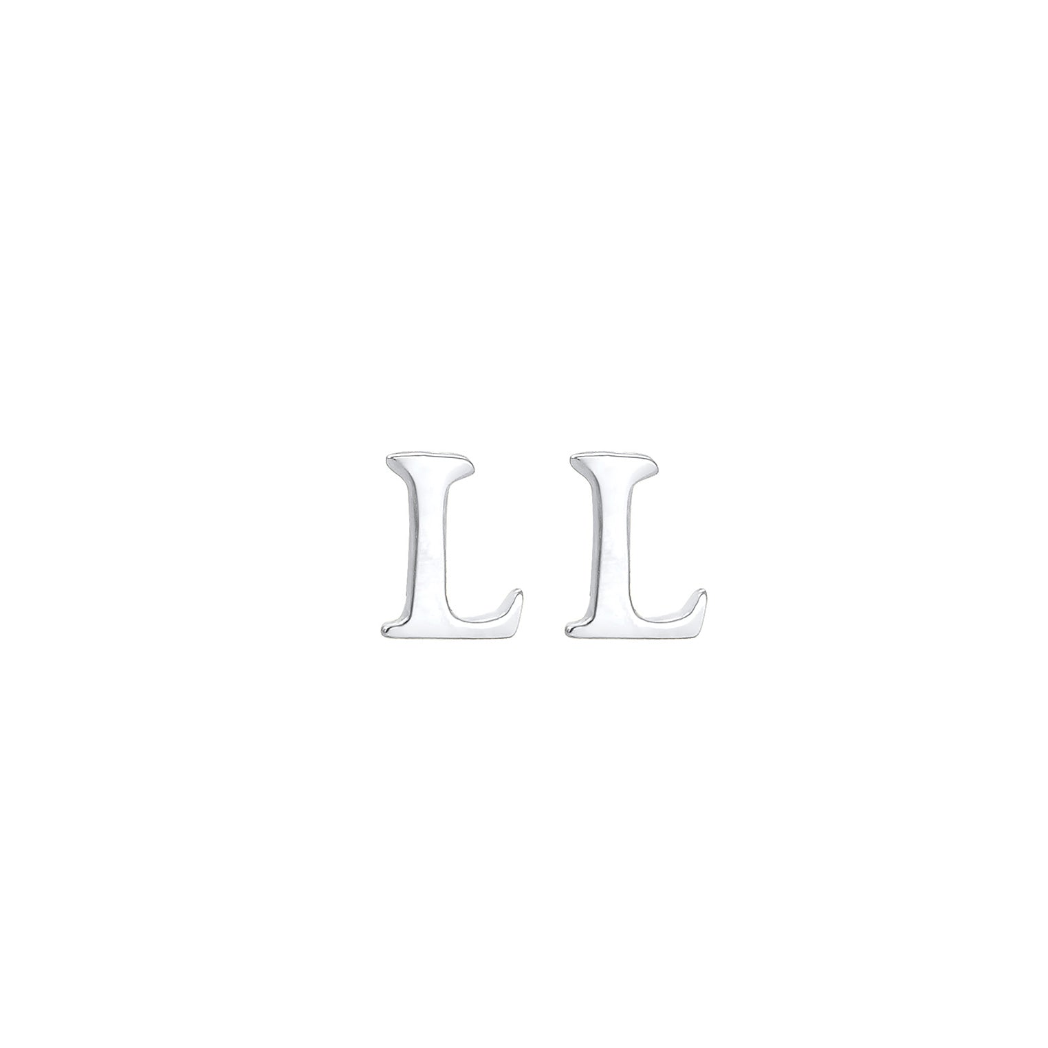 Silber - Elli | Ohrstecker Buchstabe | 925er Sterling Silber