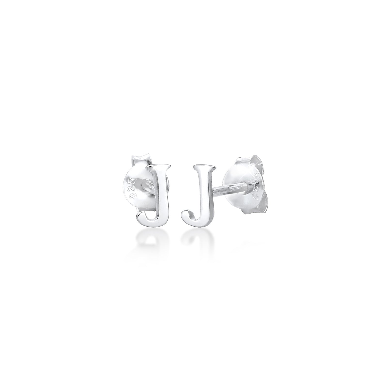 Silber - Elli | Ohrstecker Buchstabe | 925er Sterling Silber