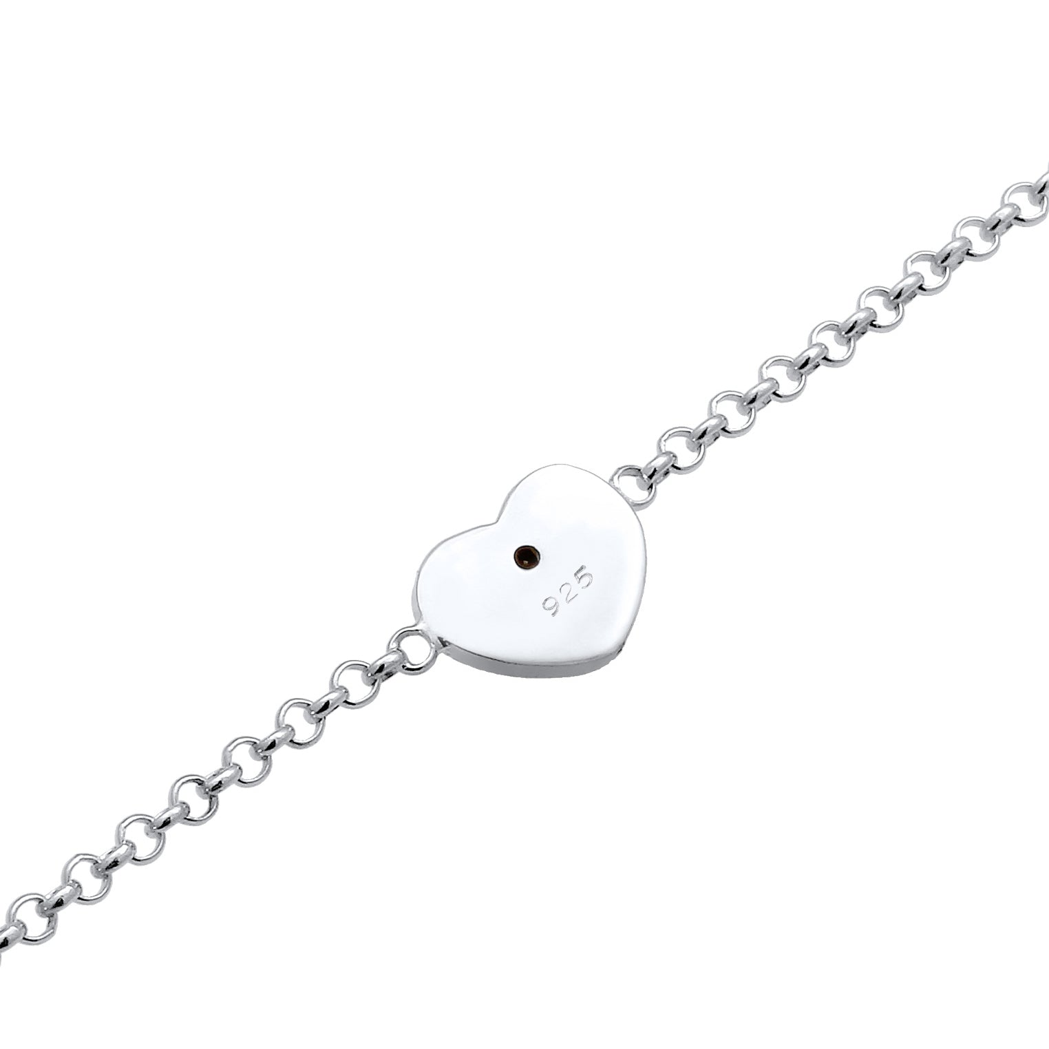 Silber - Elli | Armband Herz | Kristall ( Pink ) | 925er Sterling Silber