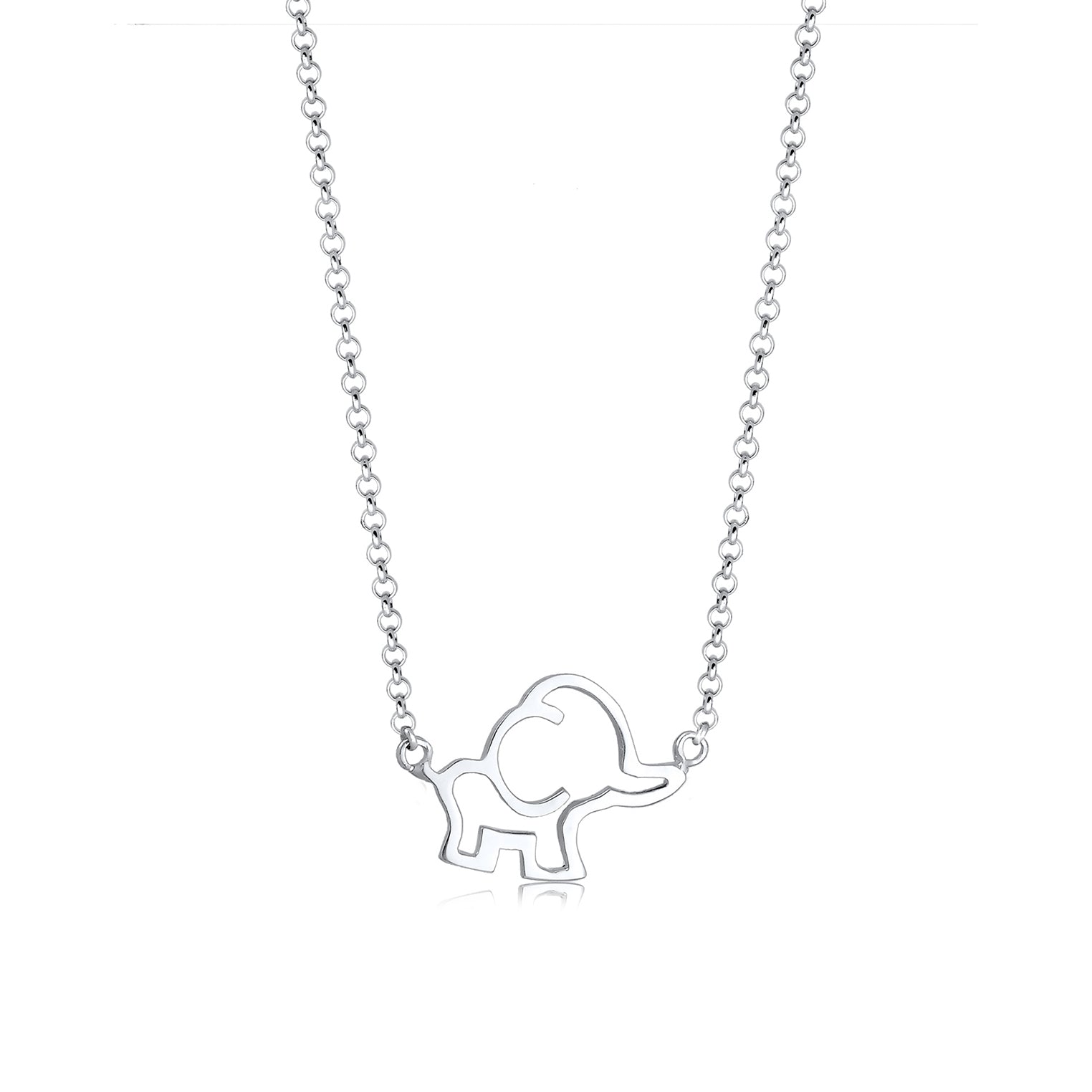 Silber - Elli | Halskette Elefant | 925er Sterling Silber